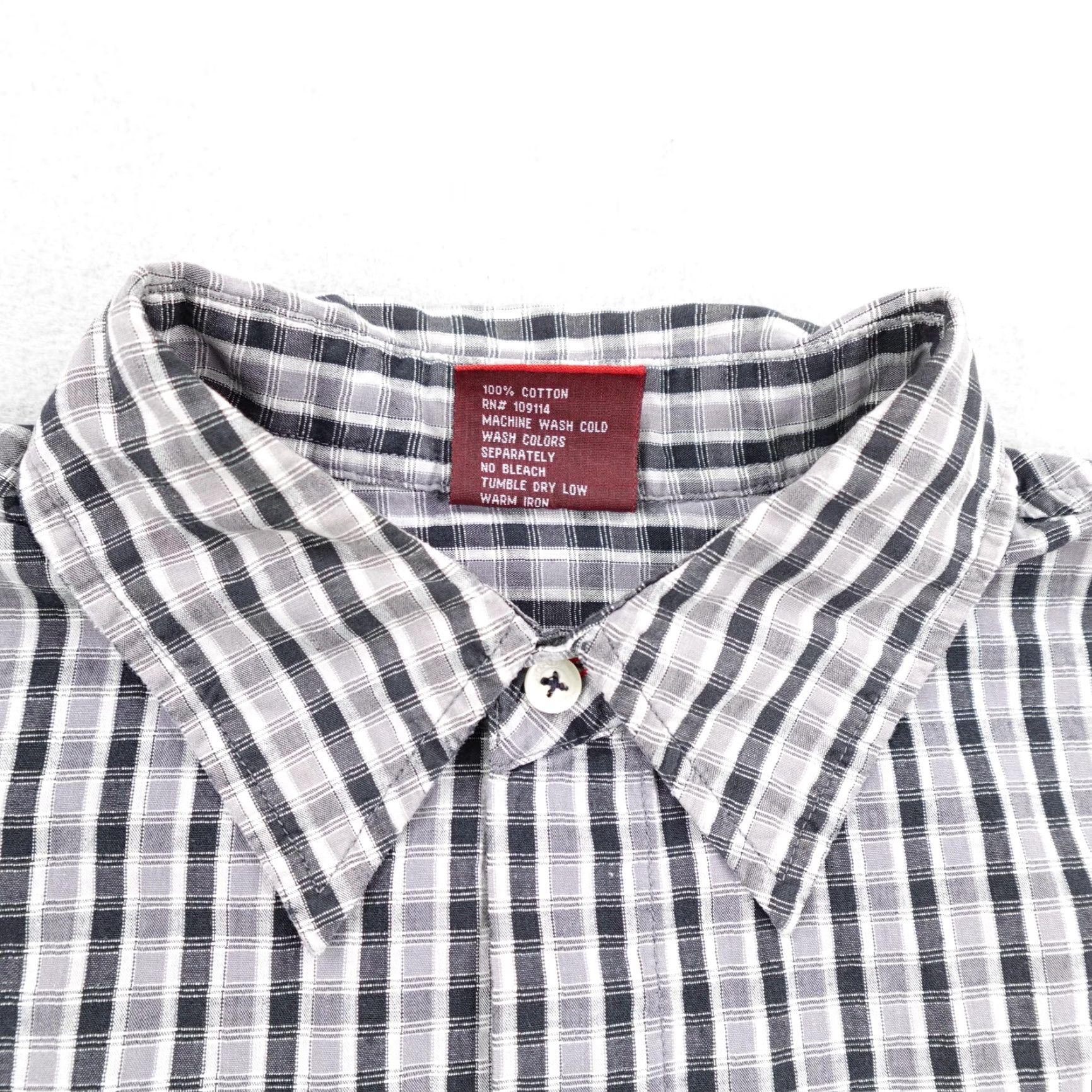 Vintage VINTAGE Shady LTD Shirt Mens M Gray Plaid Button Up Eminem Slim Shady Y2K Short Sleeve Embroidered Check Hip Hop Streetwear Button-Up Mens Size US M / EU 48-50 / 2 - 2 Thumbnail