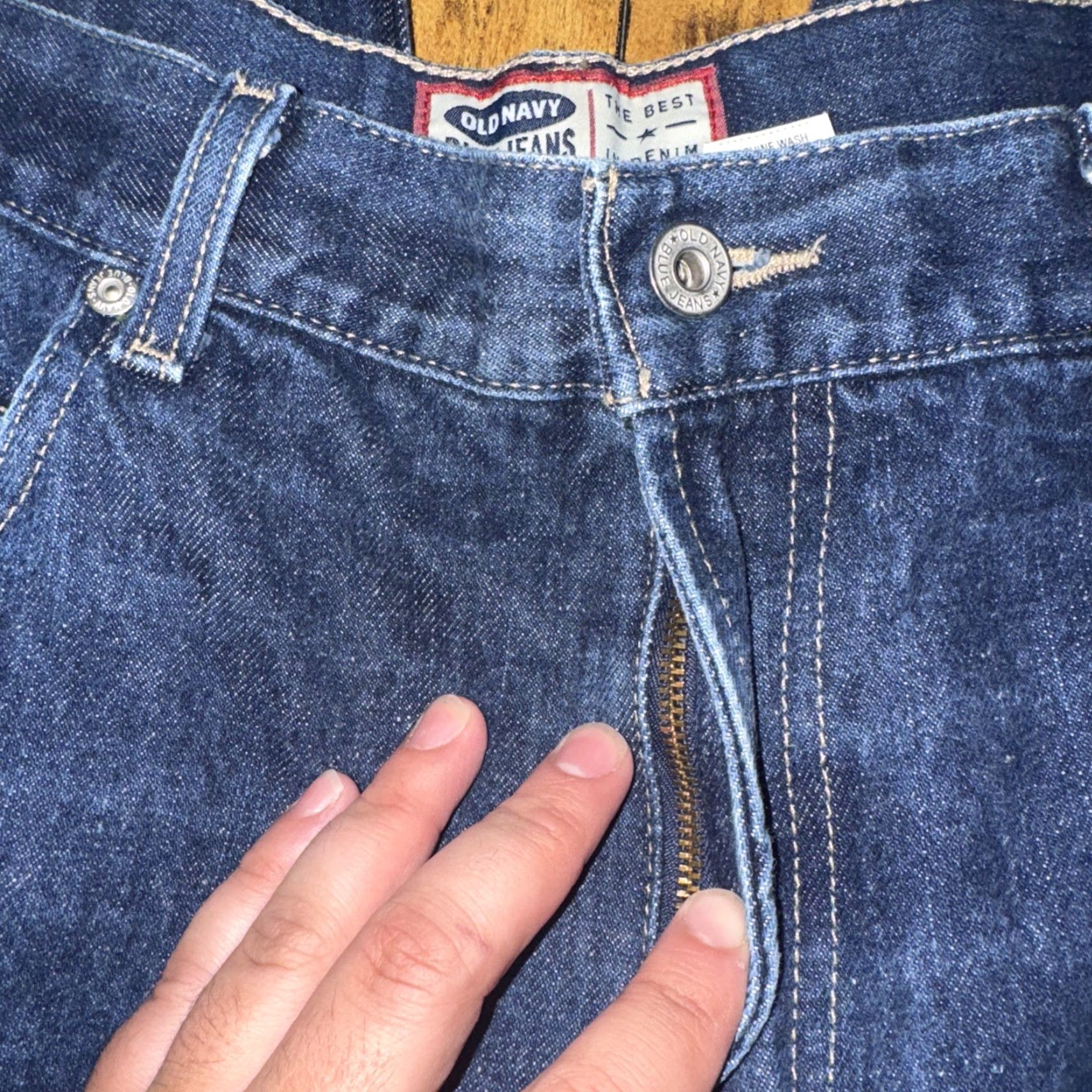 Old Navy VINTAGE Old Navy Jeans Men 38 Waist 32 Inseam Blue Wide-Leg Baggy Fit 90s Mexico Size US 38 / EU 54 - 3 Thumbnail