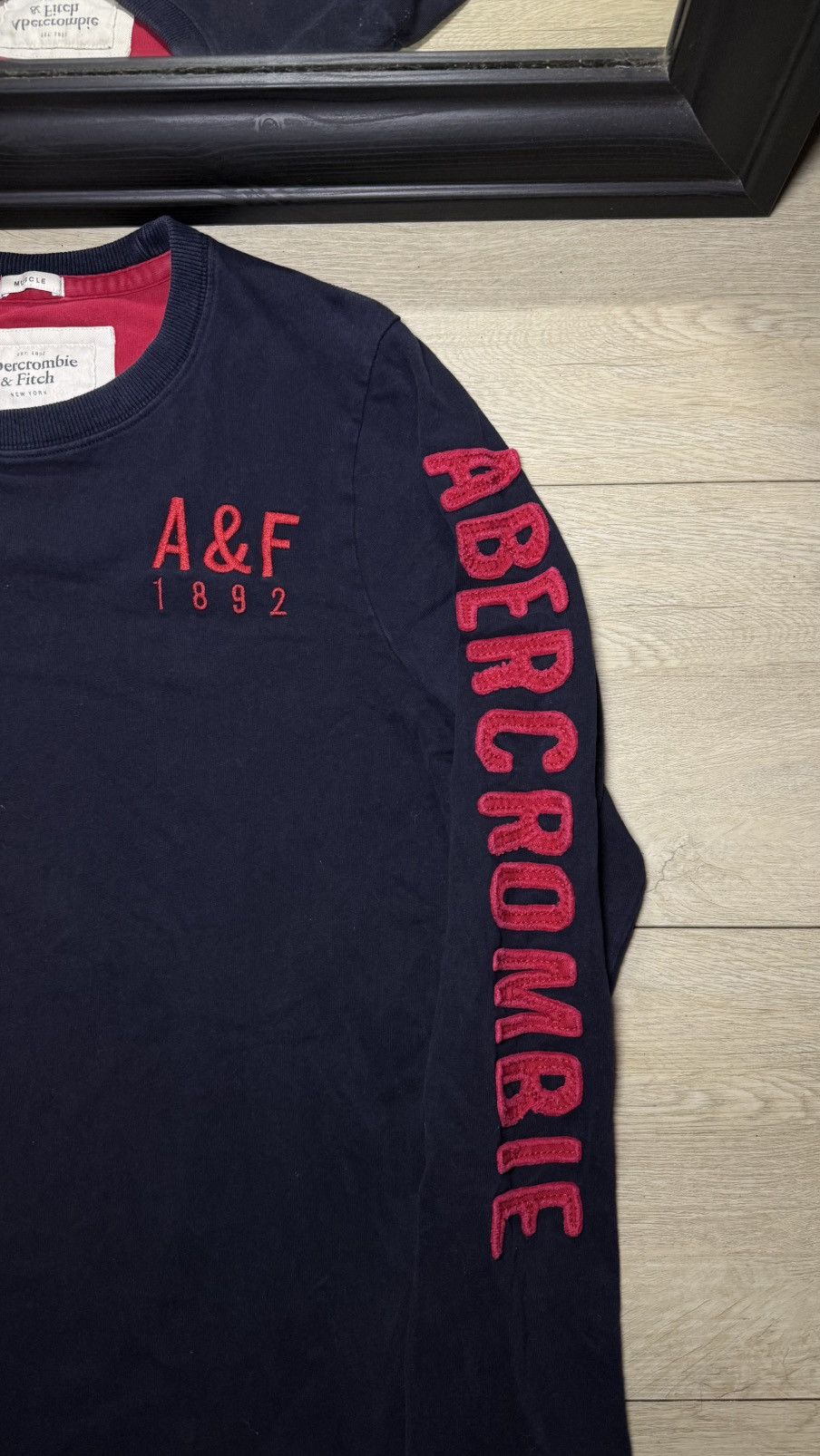 Abercrombie & Fitch Y2K 2000s Abercrombie & Fitch SpellOut Patch Long Sleeve Size US M / EU 48-50 / 2 - 2 Thumbnail