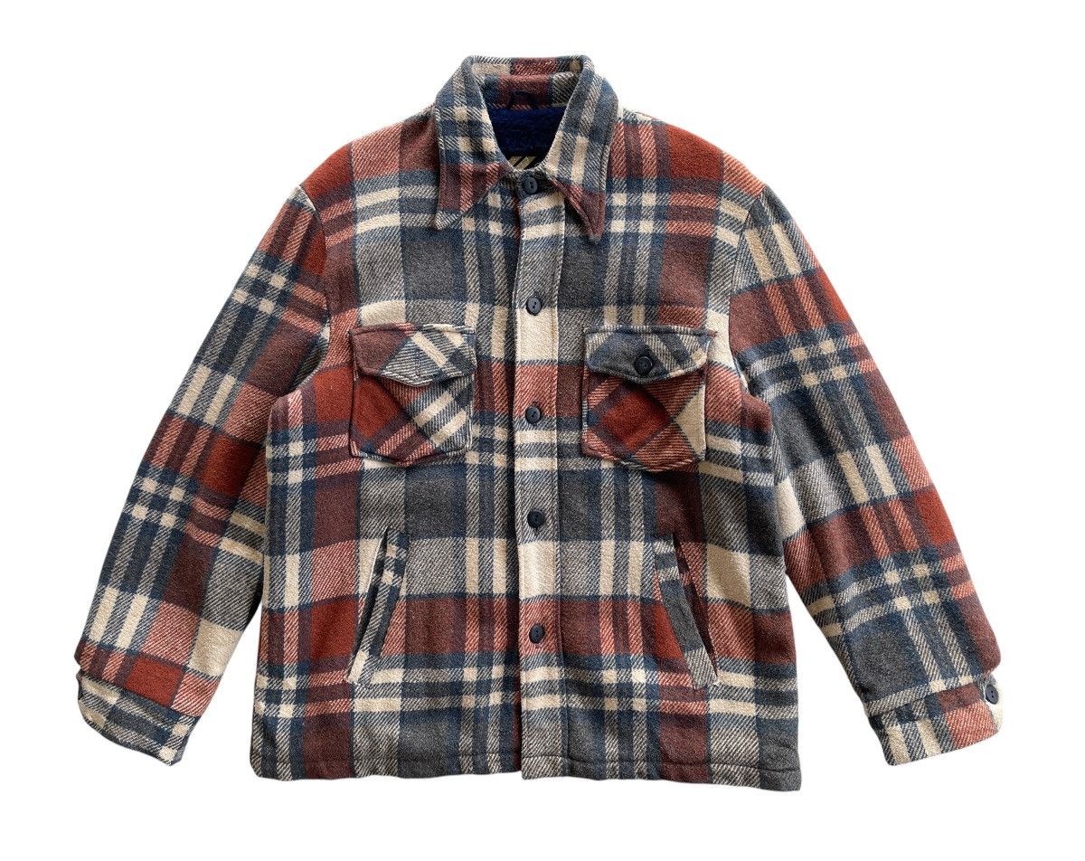 Sears 70s Sears Wool Plaid Sherpa Lining Jacket Size US M / EU 48-50 / 2 - 3 Thumbnail