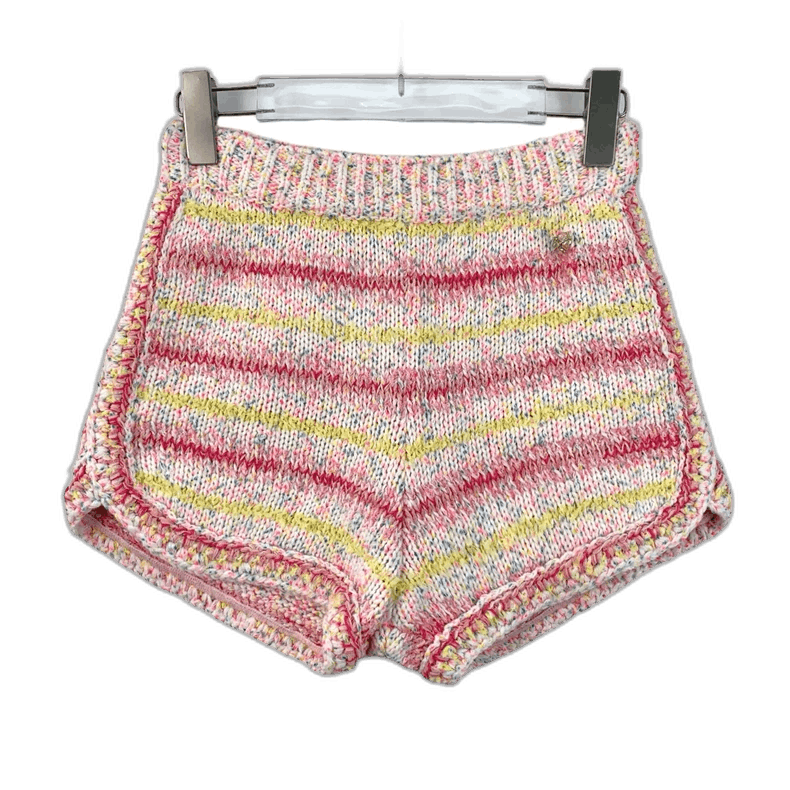 Chanel Chanel Colorful Striped Cotton Knitted Shorts Size US 34 / EU 50 - 1 Thumbnail