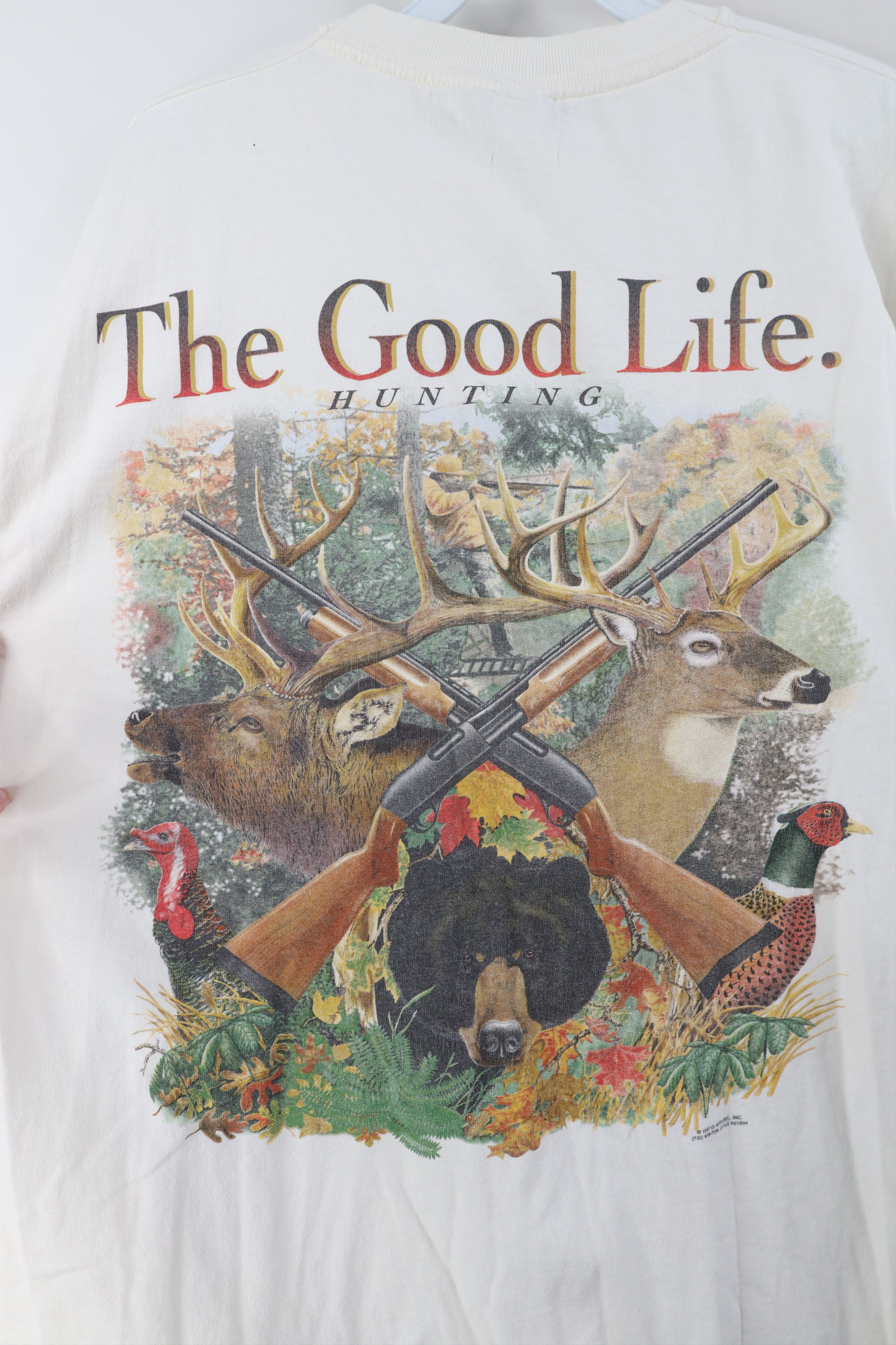 Vintage Vintage 90s Streetwear Life Hunting Nature Deer Buck T-Shirt Size US XL / EU 56 / 4 - 10 Thumbnail