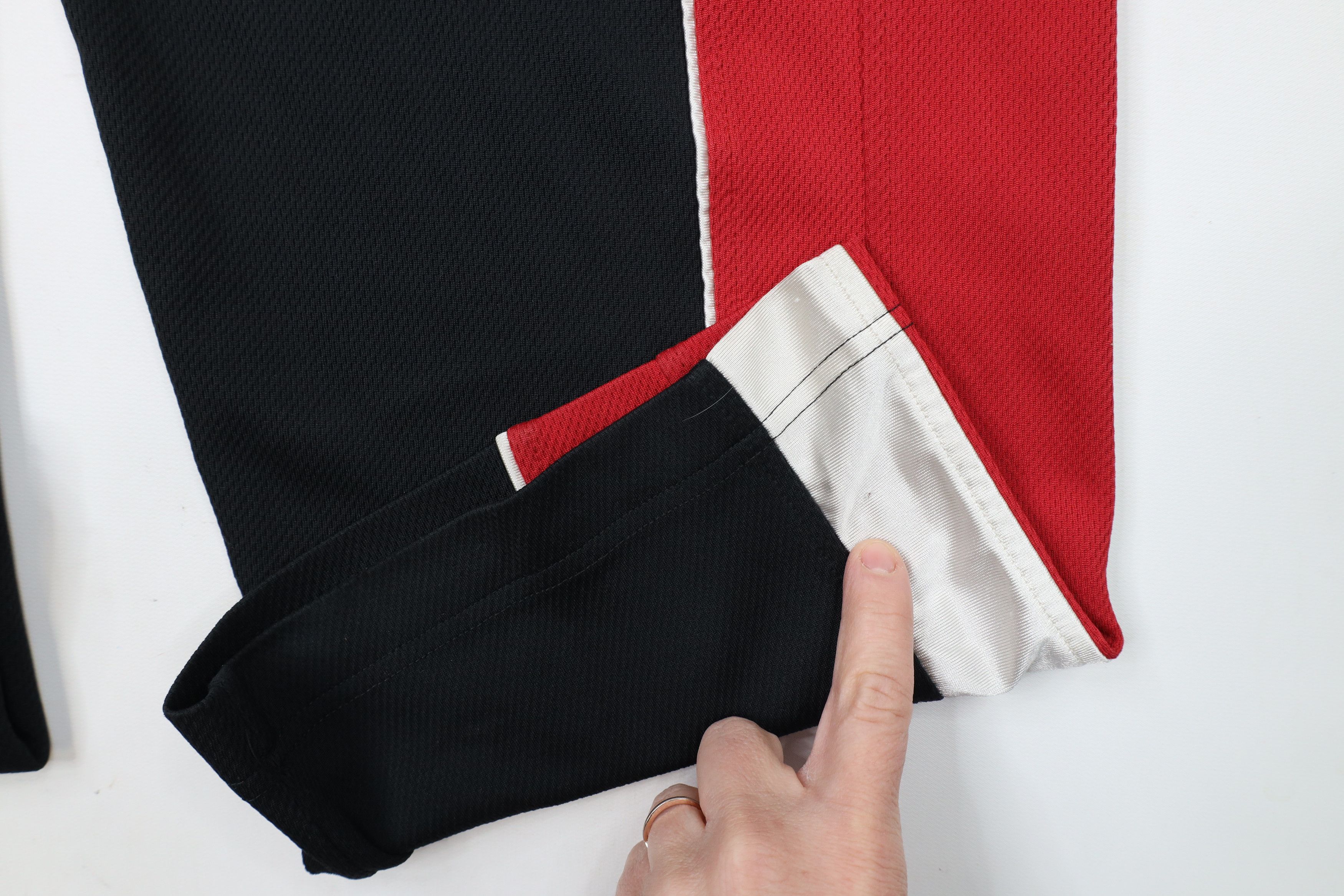Nike × Vintage Vintage Nike Basketball Mini Swoosh Wide Leg Pants Black Size US 36 / EU 52 - 5 Thumbnail