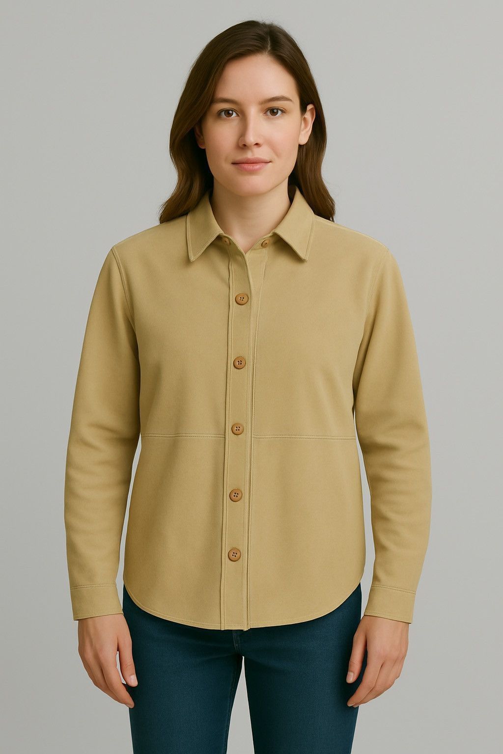 Other Vintage Bagatelle Tan Leather Shirt Jacket (S) – Unisex Size US S / EU 44-46 / 1 - 2 Thumbnail