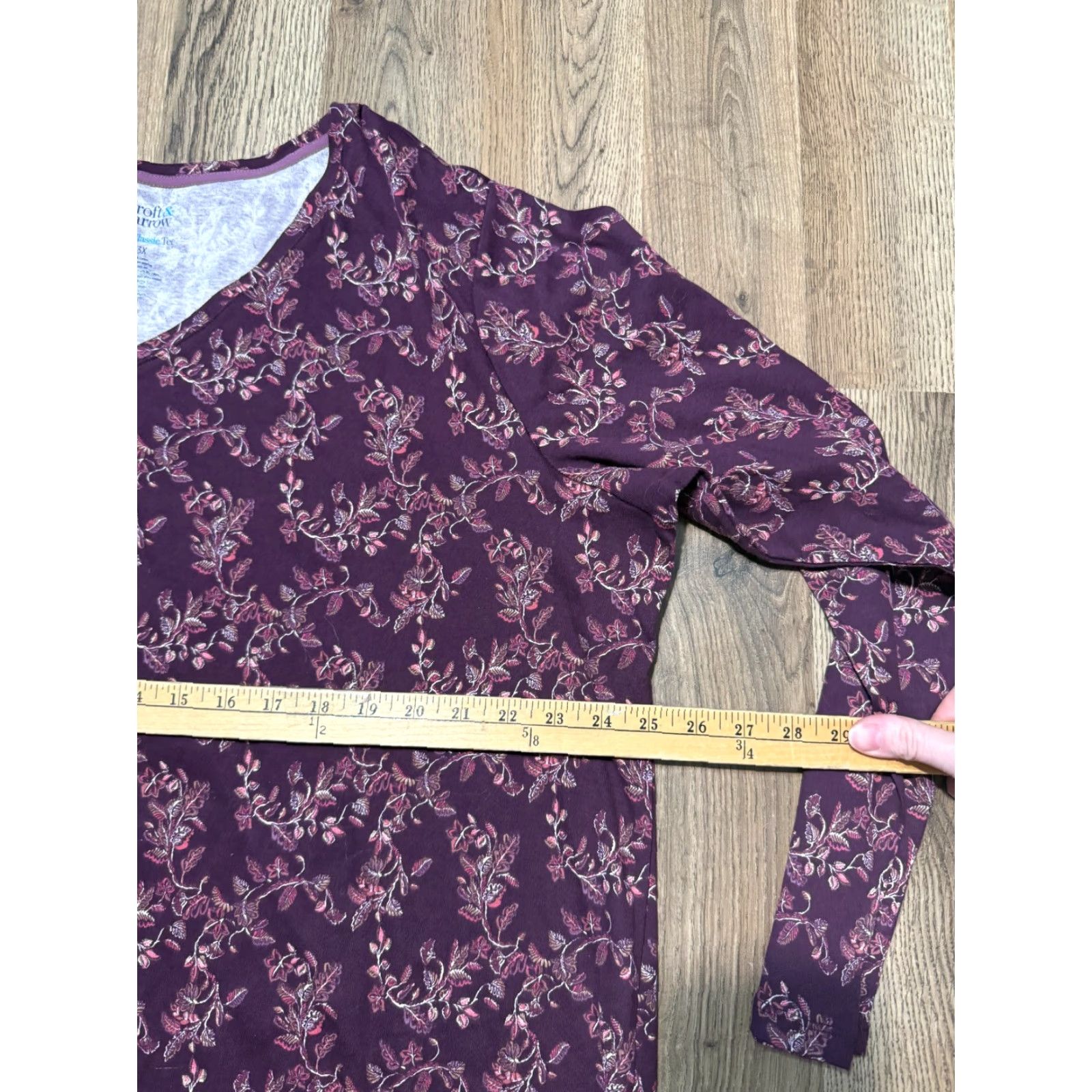 Croft & Barrow Croft & Barrow Shirts Women's 3X Purple Long Sleeve Tee Lightweight Classic Shirt Womens Plus Size T-Shirt 3X Purple Casual Size XXL / US 16-18 / IT 52-54 - 6 Thumbnail