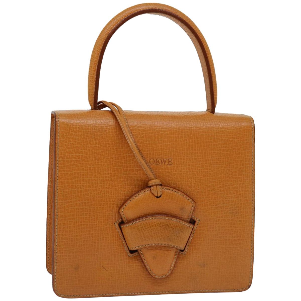 image of Loewe Hand Bag Leather Brown Auth 66864, Women's
