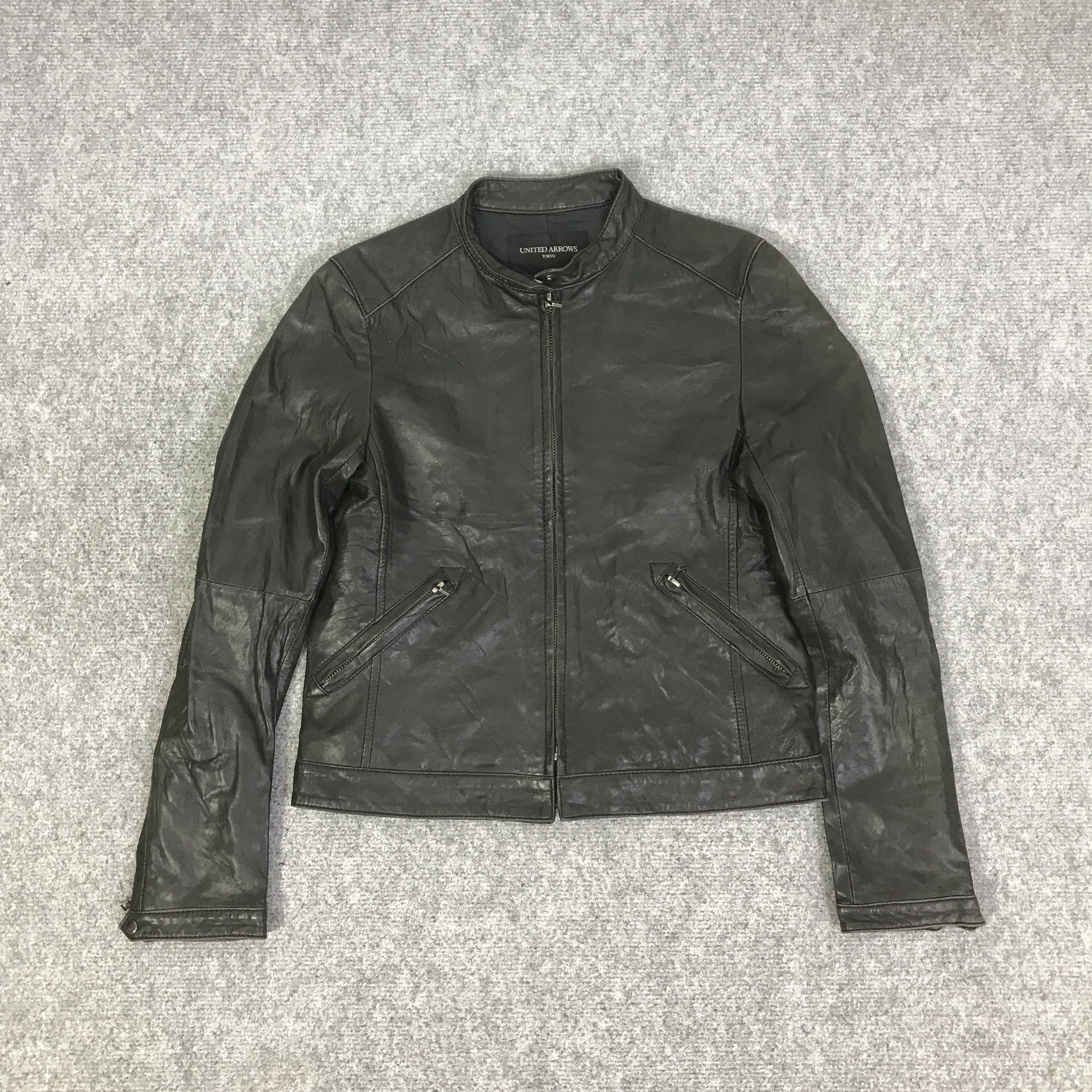 United Arrows UNITED ARROWS TOKYO LEATHER PUNK JACKET K83B16 Size US XXS / EU 40 - 1 Thumbnail