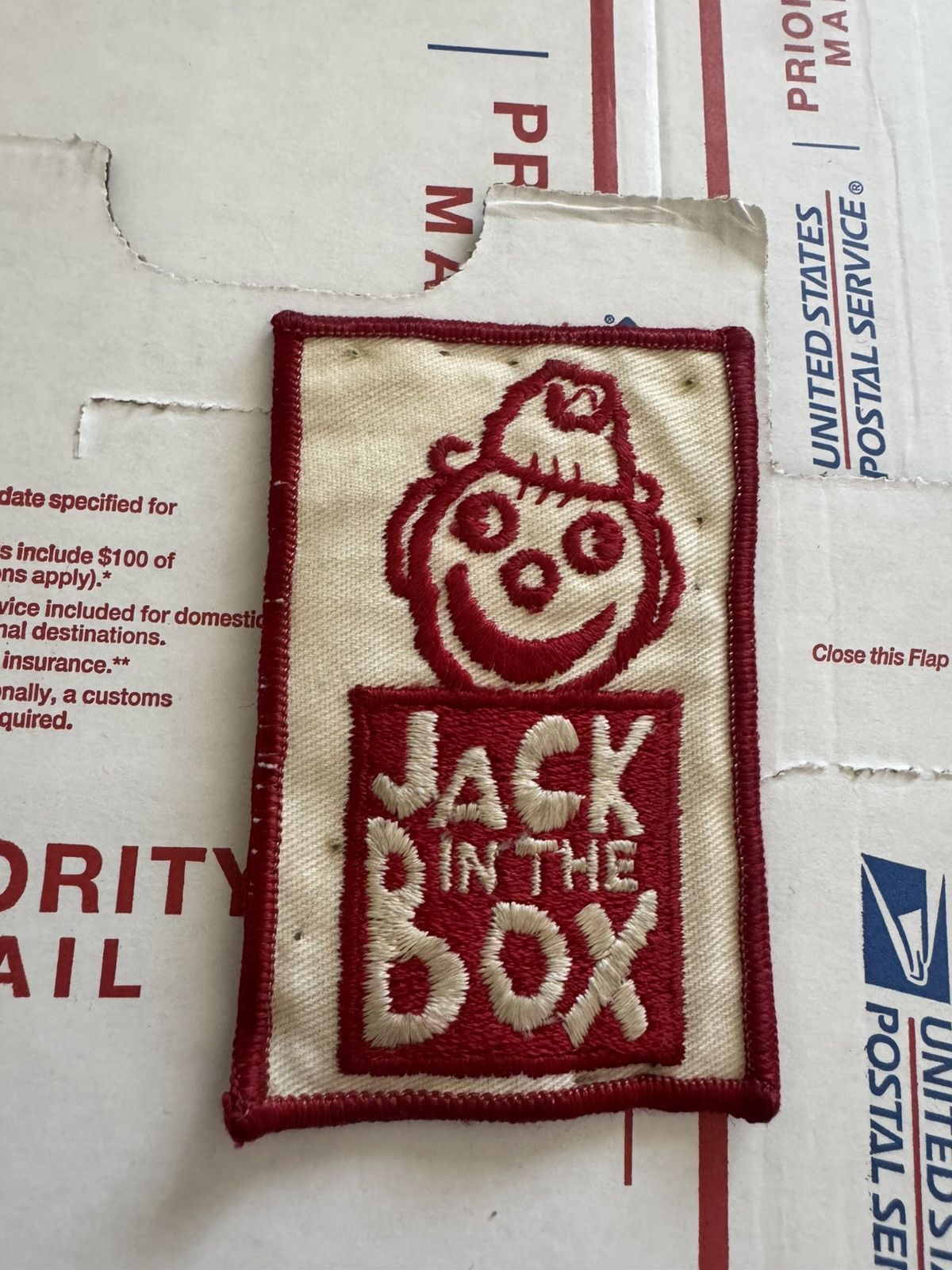 Junk Food 90s Jack in the Box Vintage Cartoon Style Sew On Patch USA Size ONE SIZE - 1 Thumbnail