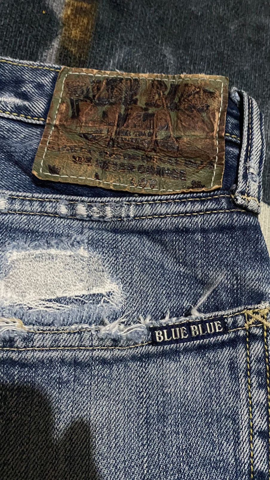 Blue Blue Japan Distressed Blue Blue King Of The Blue Jeans Size US 30 / EU 46 - 11 Thumbnail