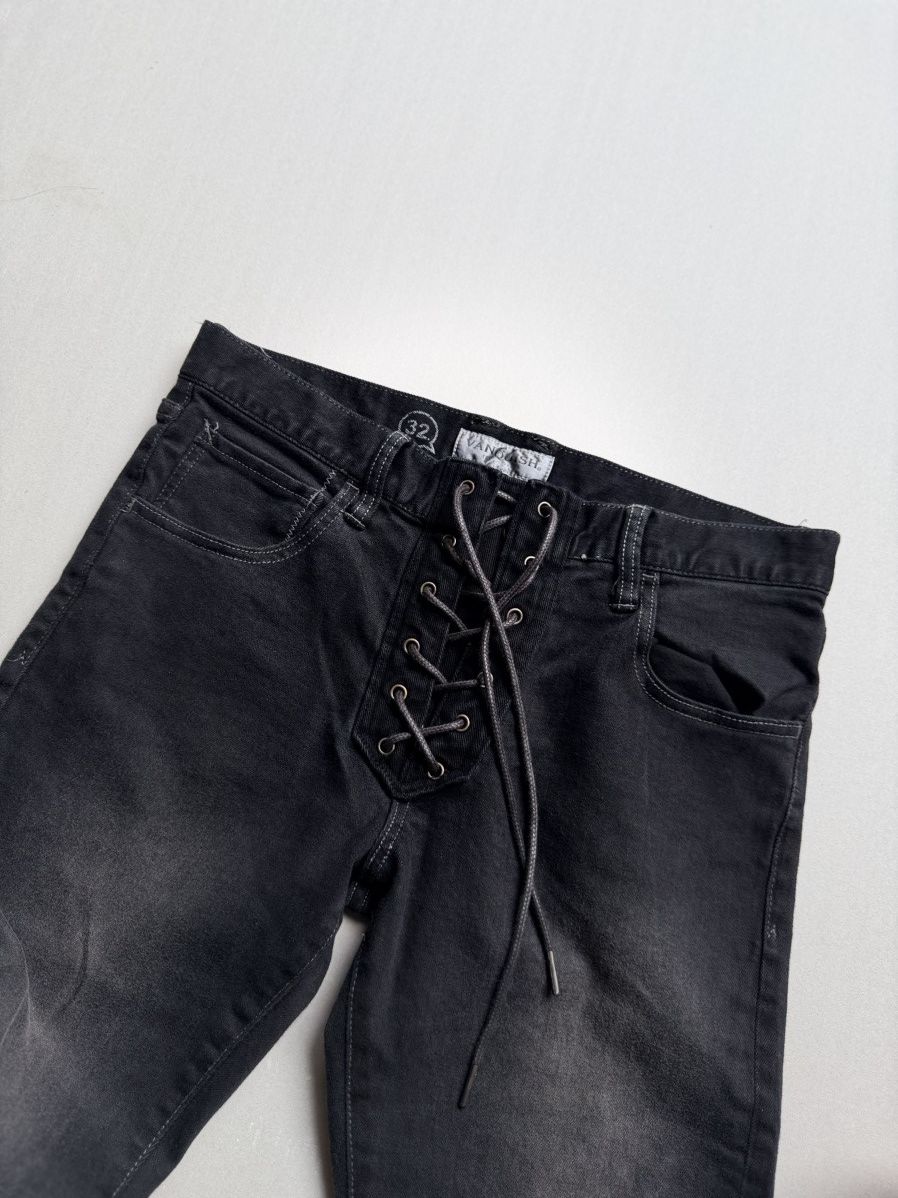 Japanese Brand Vanquish lace up flare jeans Size US 28 / EU 44 - 2 Thumbnail