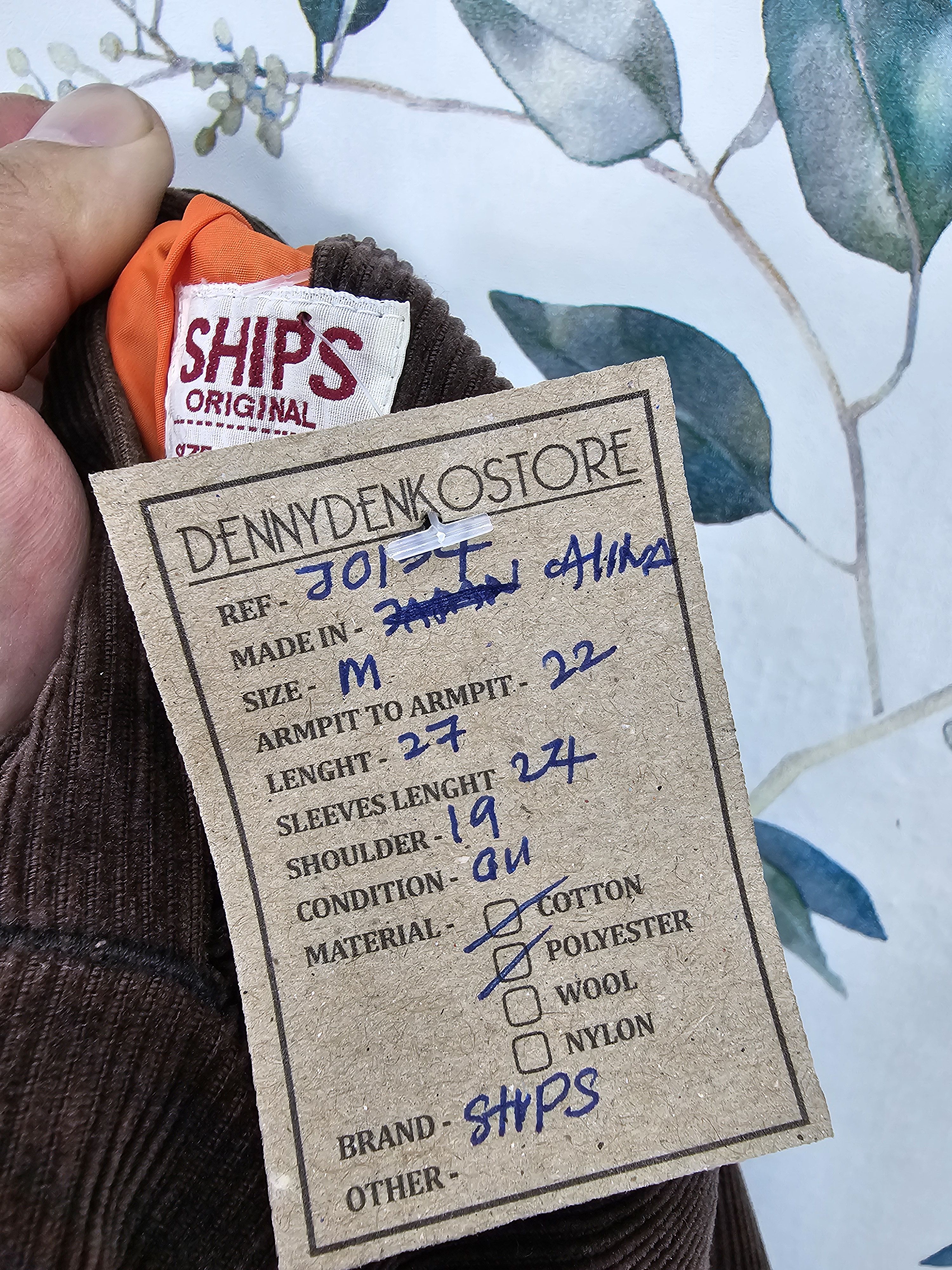 SHIPS SHIPS Reversible Corduroy Bomber Trinsulate Jacket J0134 Size US M / EU 48-50 / 2 - 13 Thumbnail