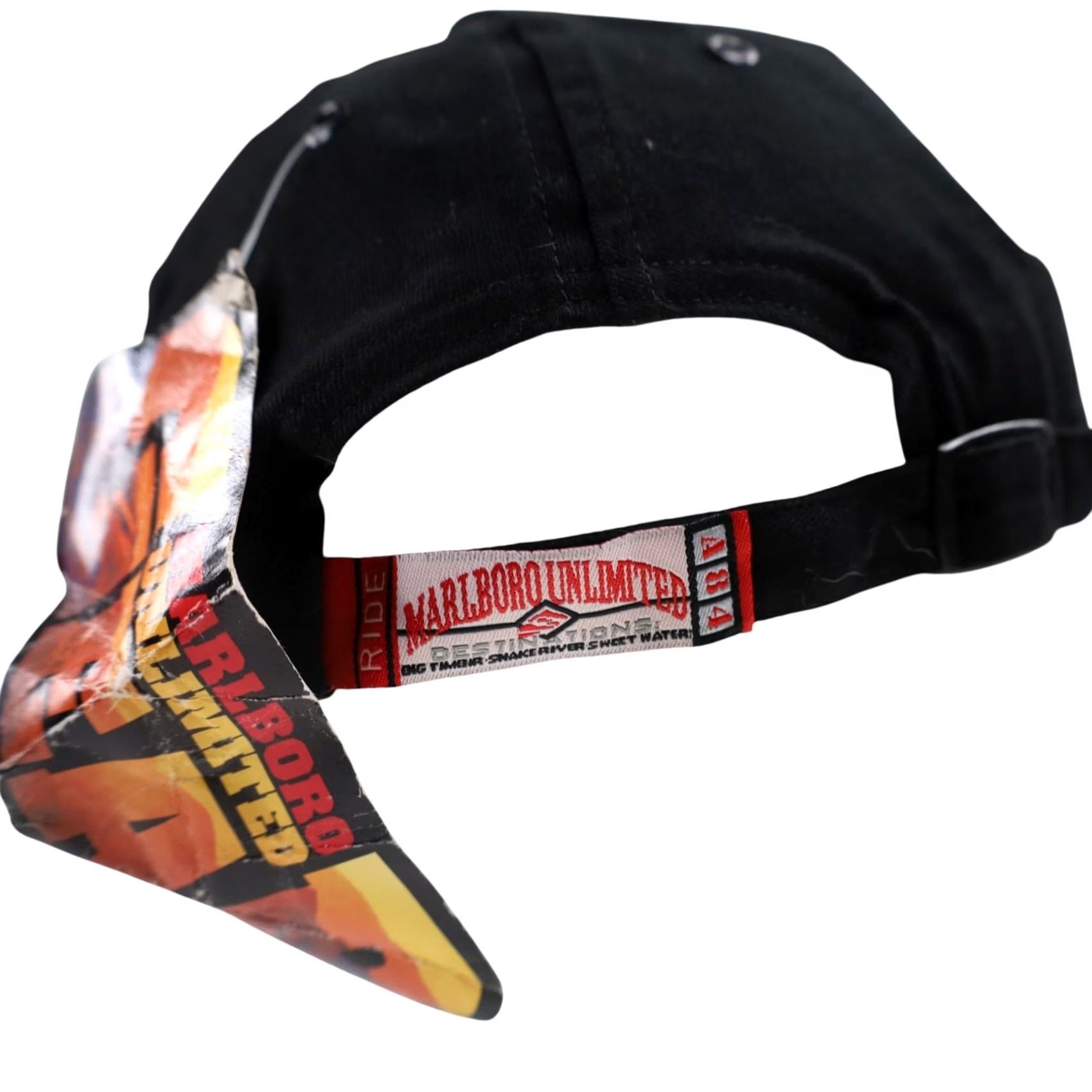 Marlboro VINTAGE Marlboro Unlimited Bullet Train Hat Baseball Cap OS Black Unisex Adults NWT Size ONE SIZE - 5 Thumbnail