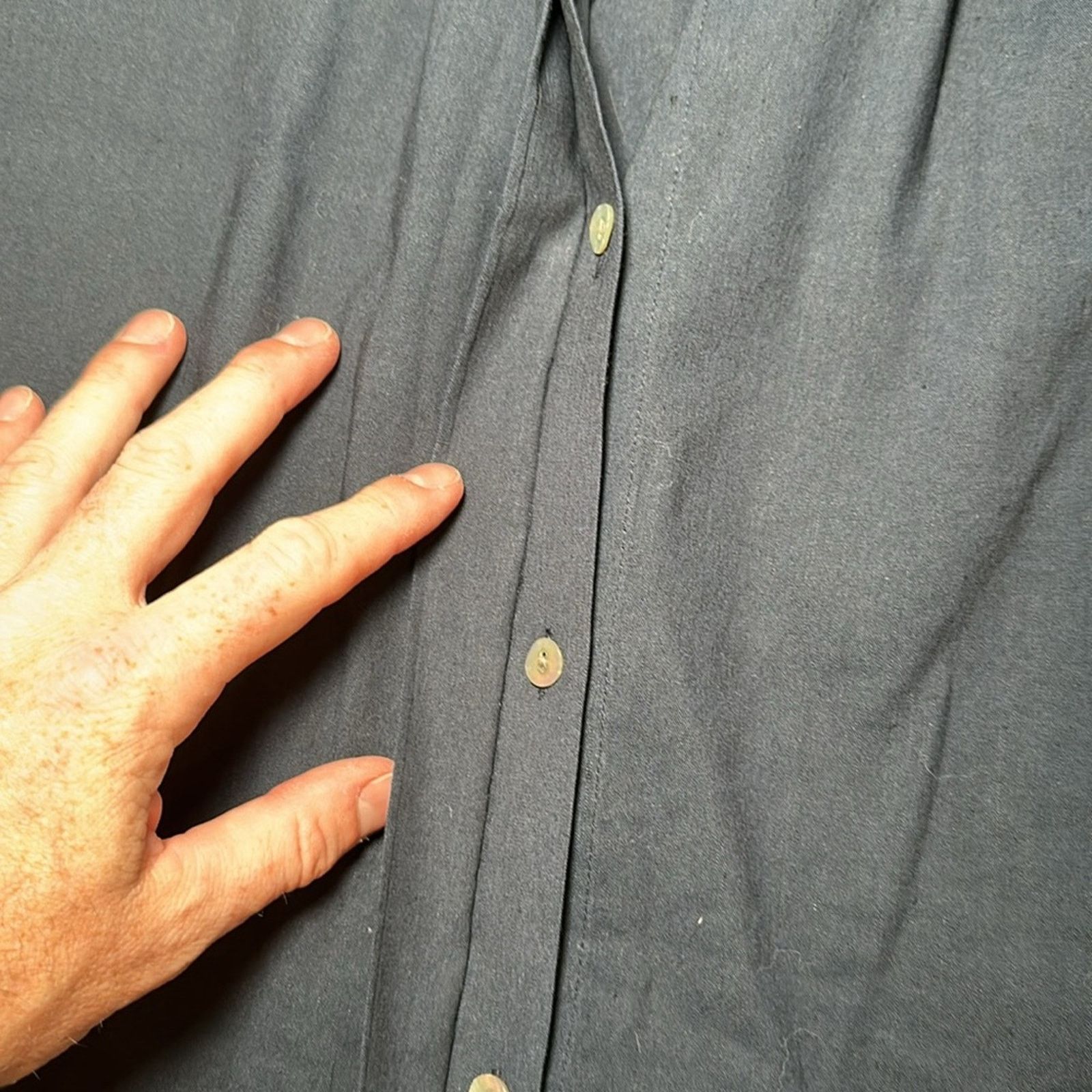 Vince Vince Shirred Band Collar Linen Blend Blouse - Medium Size M / US 6-8 / IT 42-44 - 5 Thumbnail