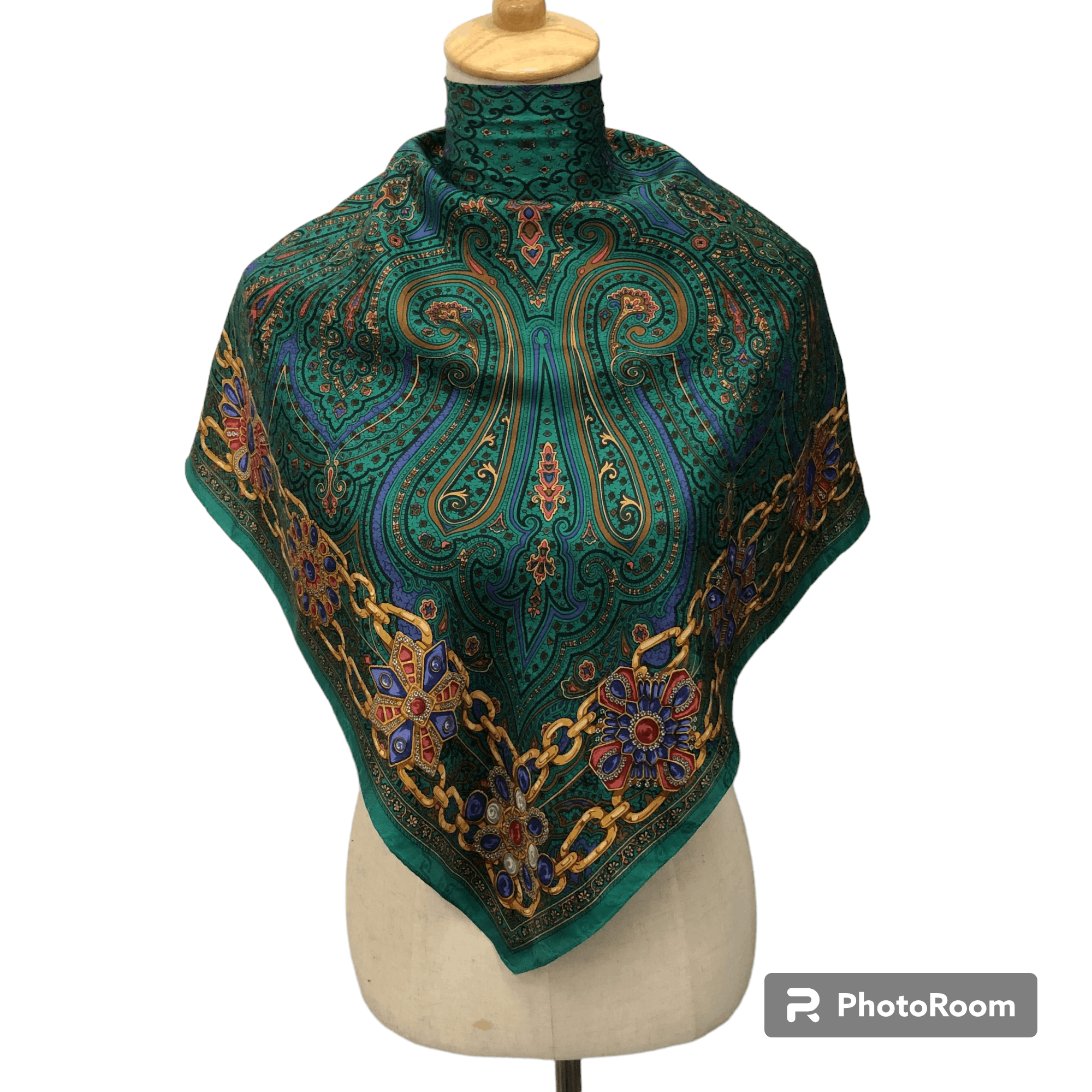Vintage Vintage Andrea Ricci Jewelry Paisley Silk Scarf M386 Size ONE SIZE - 1 Thumbnail
