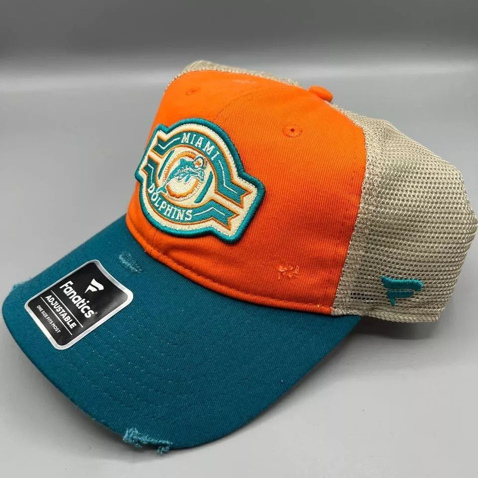 Other Miami Dolphins Trucker Hat Men Fanatics NFL Snap Back Cap Size ONE SIZE - 2 Thumbnail