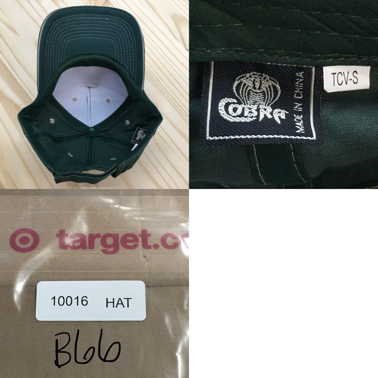 Vintage Cobra Cap EA 1 Club Baseball Cap Hat Mens Green One Size Fits All Curve Brim Casual Size ONE SIZE - 8 Thumbnail
