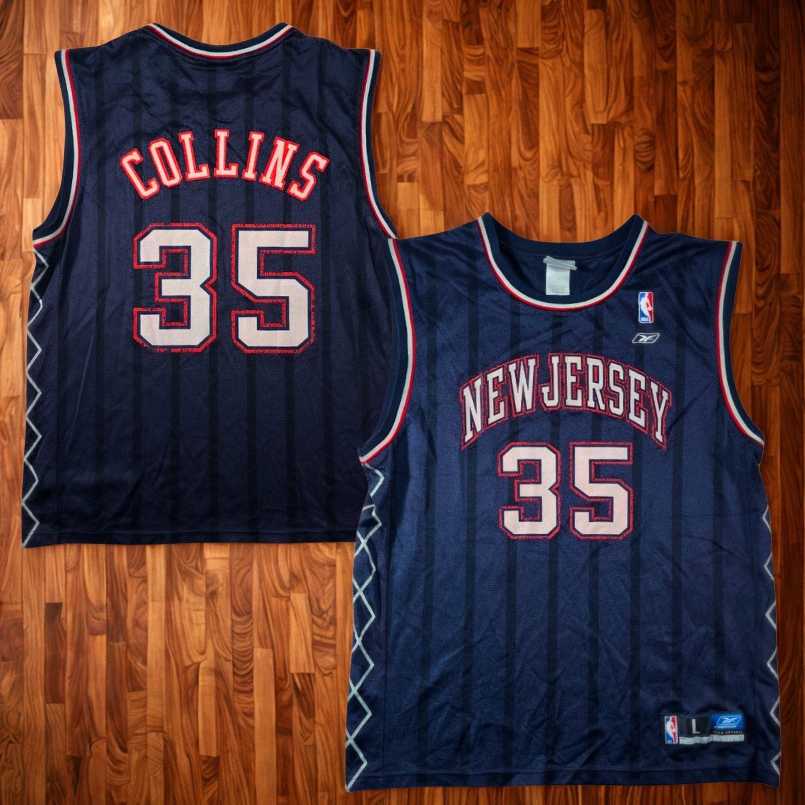 Reebok Jason Collins New Jersey Nets Reebok Jersey Y2K Size L Rare Size US L / EU 52-54 / 3 - 3 Thumbnail
