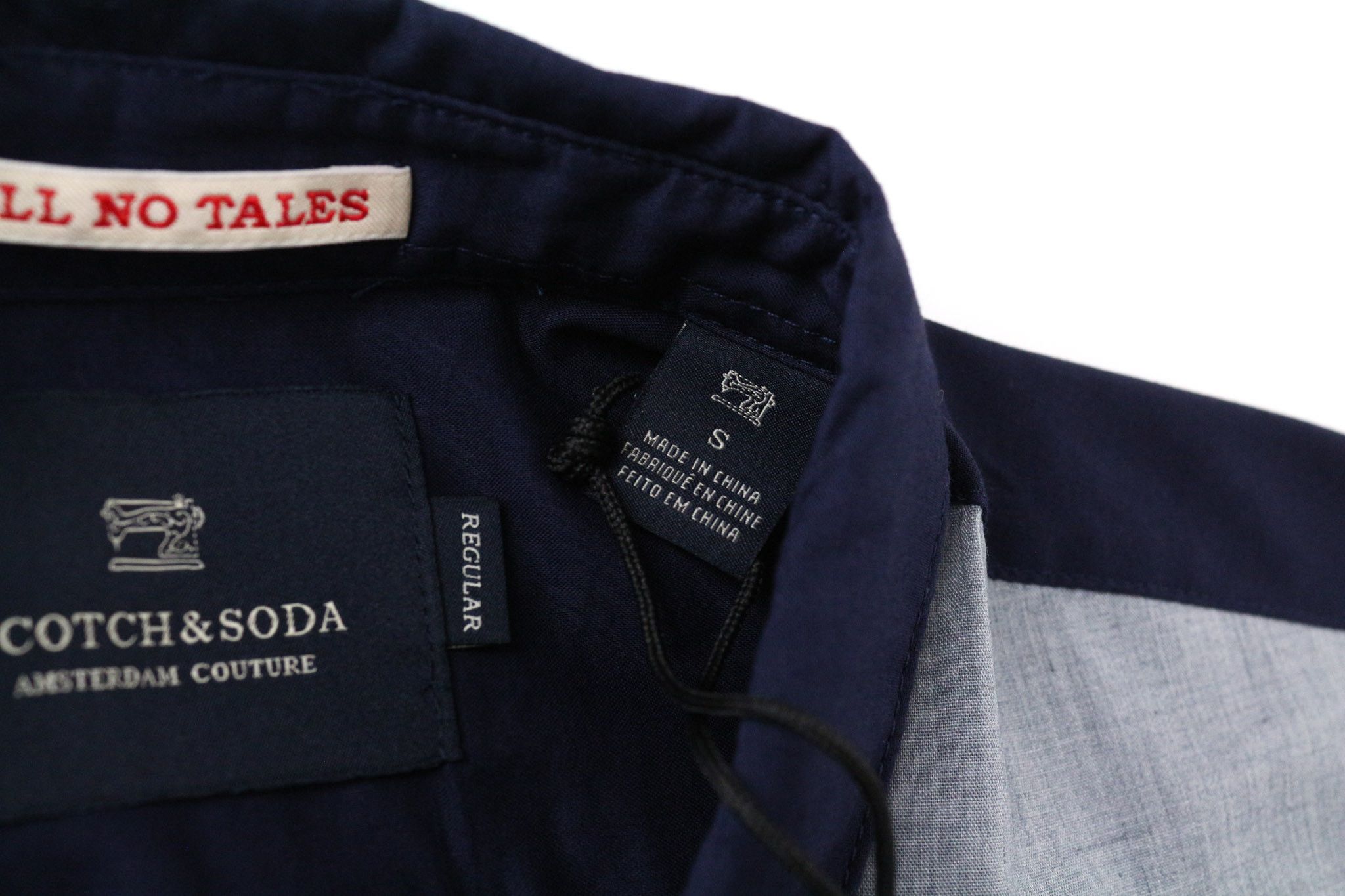 Scotch & Soda AMS COUTURE S Blue Grey Cotton Long Sleeve Shirt 75411 Size US S / EU 44-46 / 1 - 5 Thumbnail