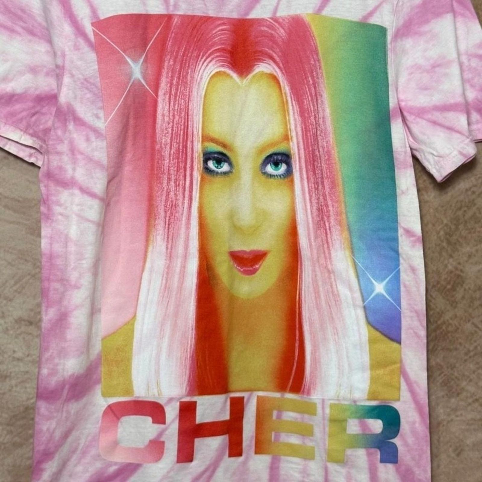 Other Cher Rainbow Tie-Dye Graphic Tee Size M NWOT Size US M / EU 48-50 / 2 - 3 Thumbnail