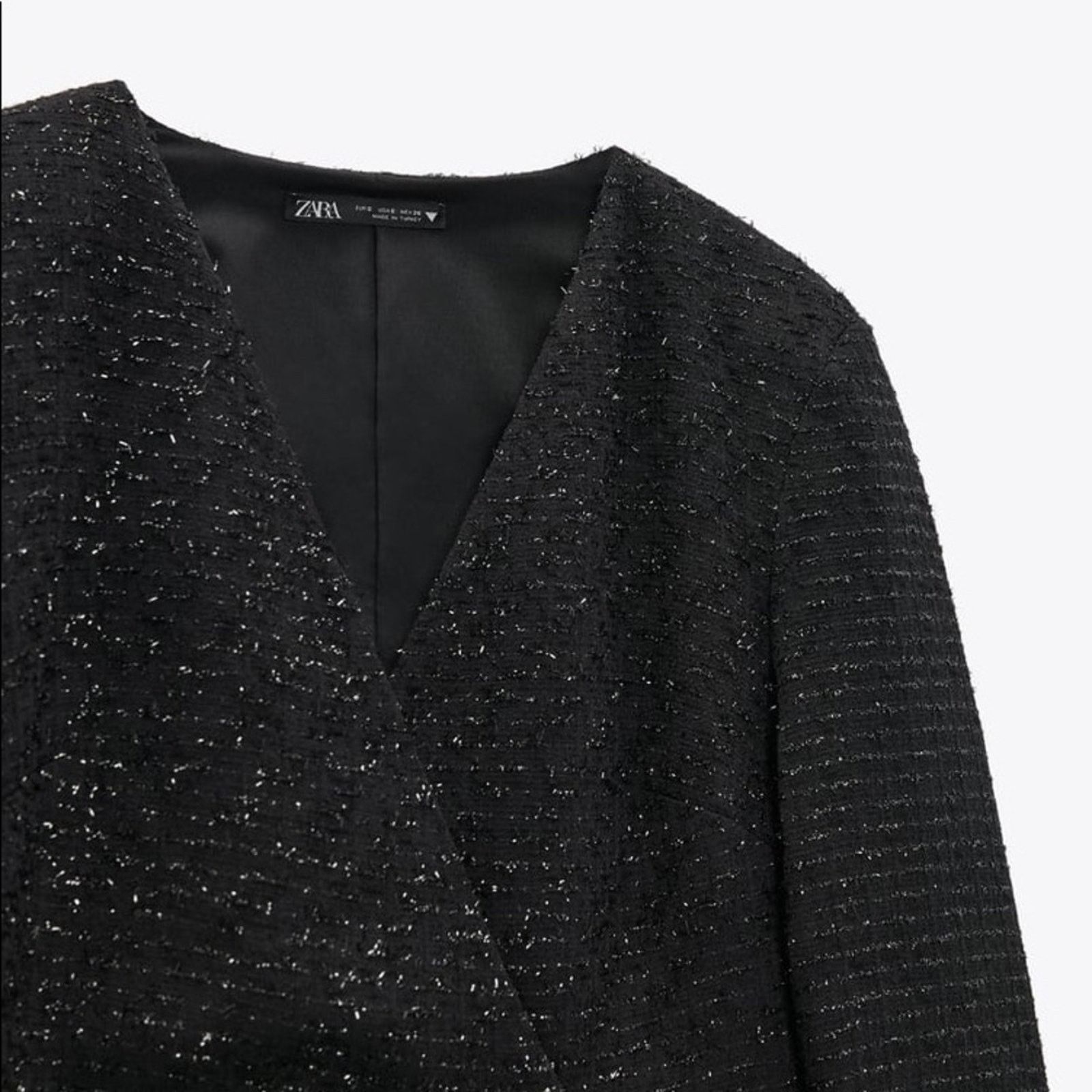 Zara ZARA BLOGGER FAVORITE TEXTURED WEAVE DRESS WITH RUFFLE Size XS / US 0-2 / IT 36-38 - 17 Thumbnail