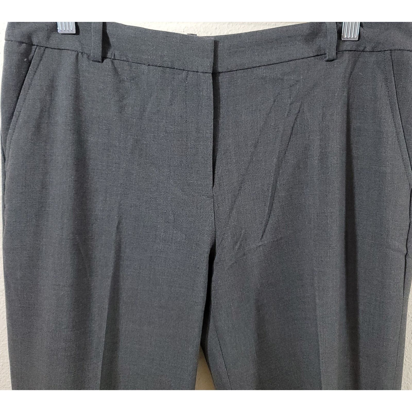 Other Ellen Tracy Charcoal Gray Flat Front Dress Pants 8 Size 30" / US 8 / IT 44 - 5 Thumbnail