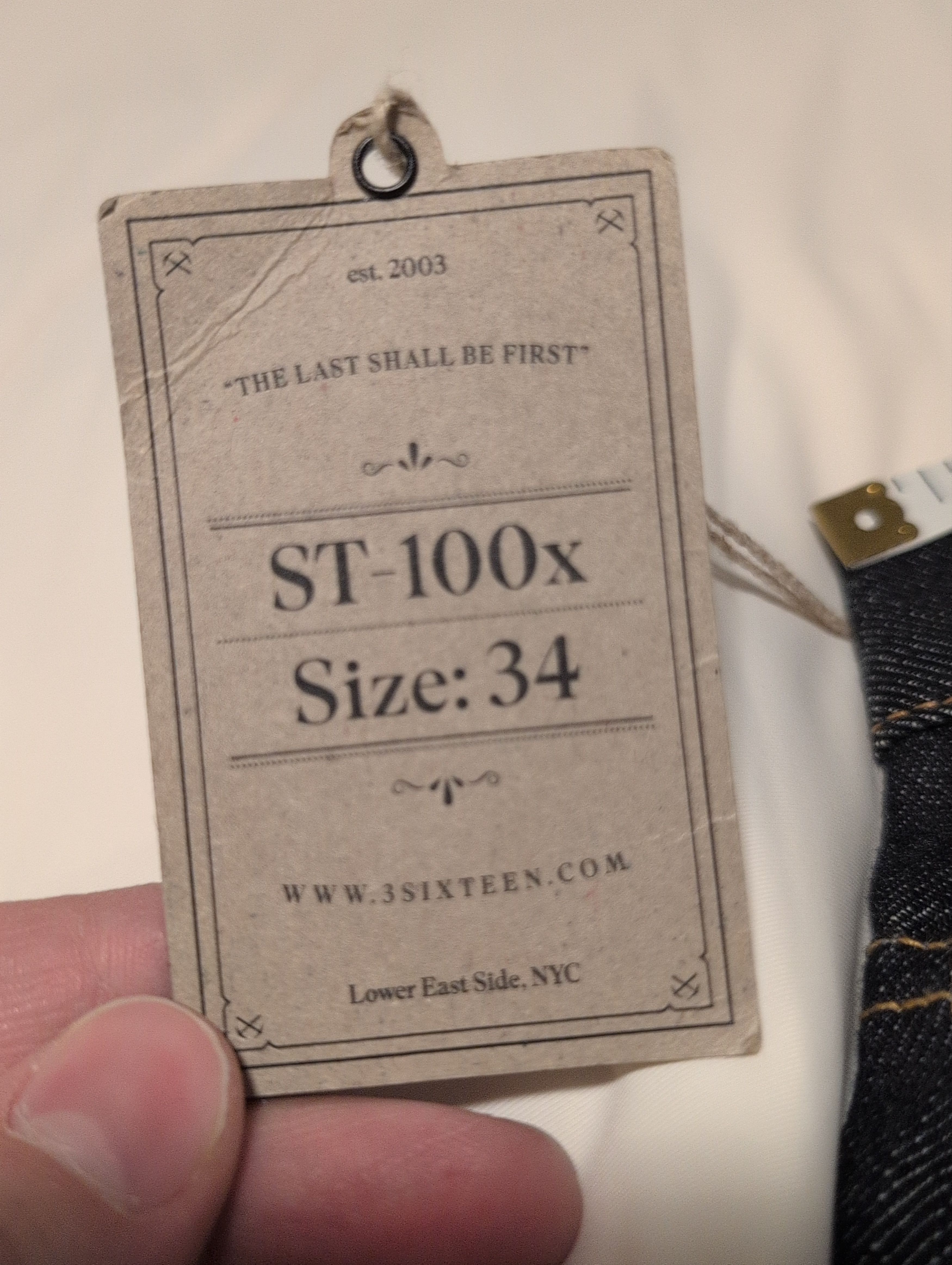 Other 3sixteen ST-100x Slim Tapered Raw Indigo Selvedge Jeans Size US 34 / EU 50 - 8 Thumbnail