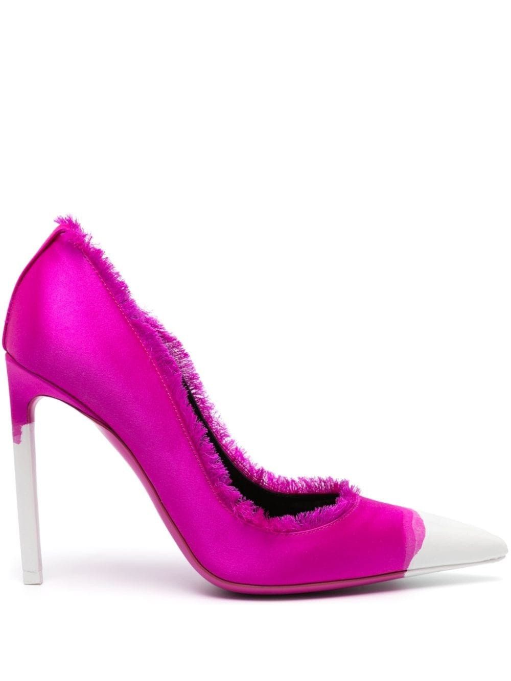 o1loc1c0624 W2242 Satin Pump in Pink/White