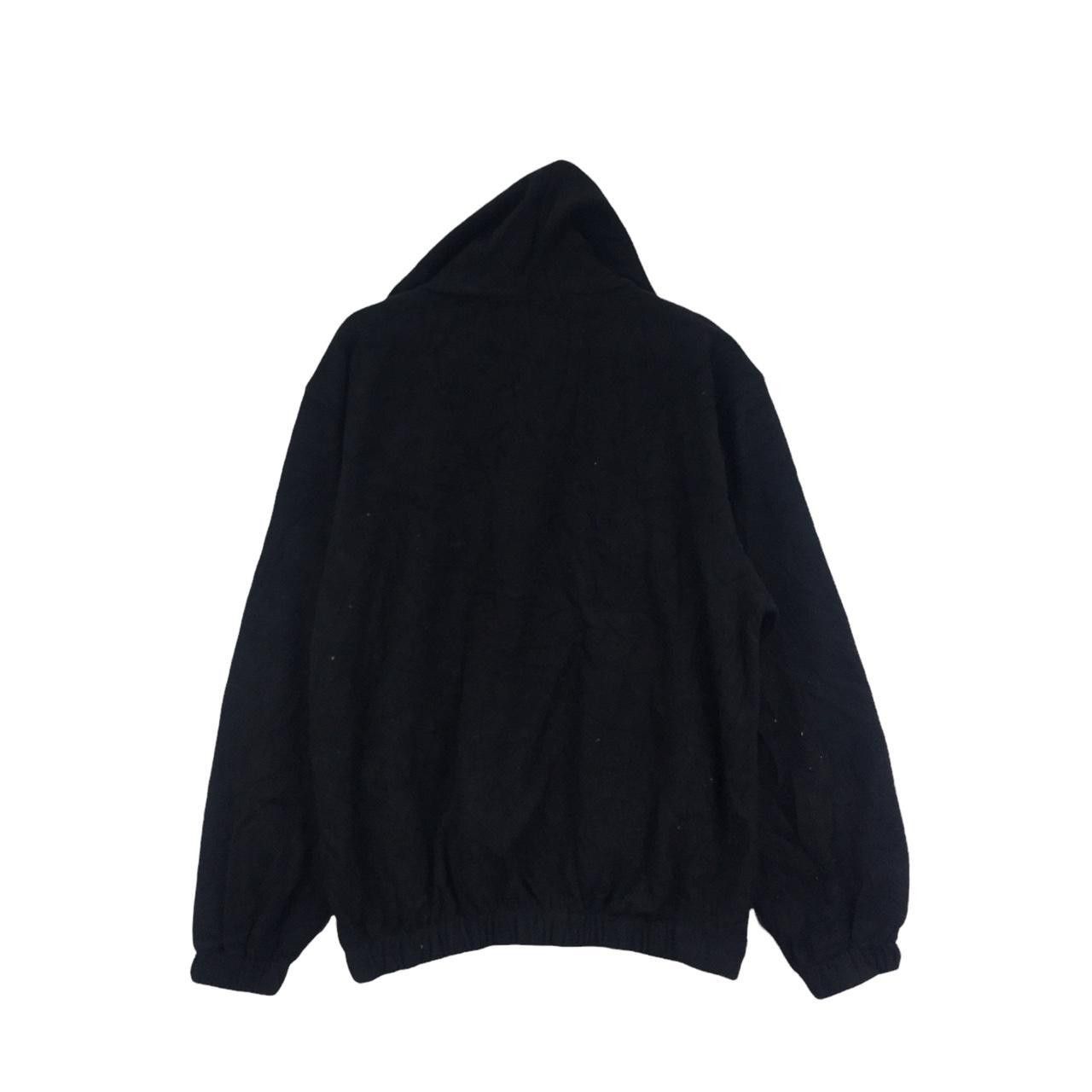 Gap Vtg GAP USA Big Logo Black Fleece Hoodie Size L / US 10 / IT 46 - 4 Thumbnail
