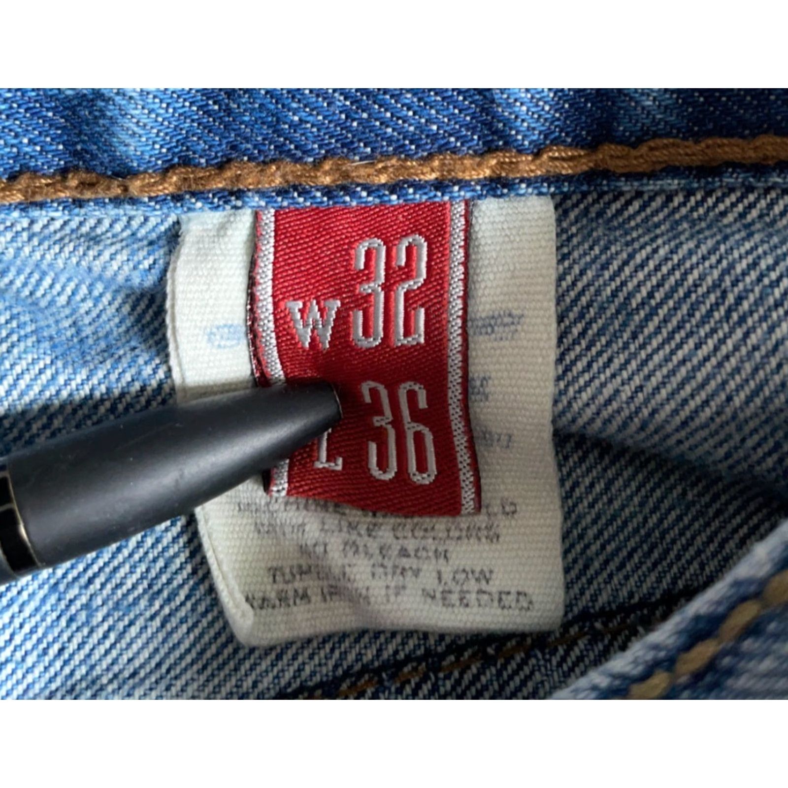 Stetson John B. Stetson 1520 Standard Straight Leg Jeans Men 31 x 33.5 Blue Denim Size US 31 - 4 Thumbnail