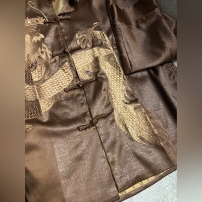 Other Ya Li XXXL Silky Jacket Blouse Kimono Long Sleeve Chinese St Size 3XL / US 20-22 - 6 Thumbnail