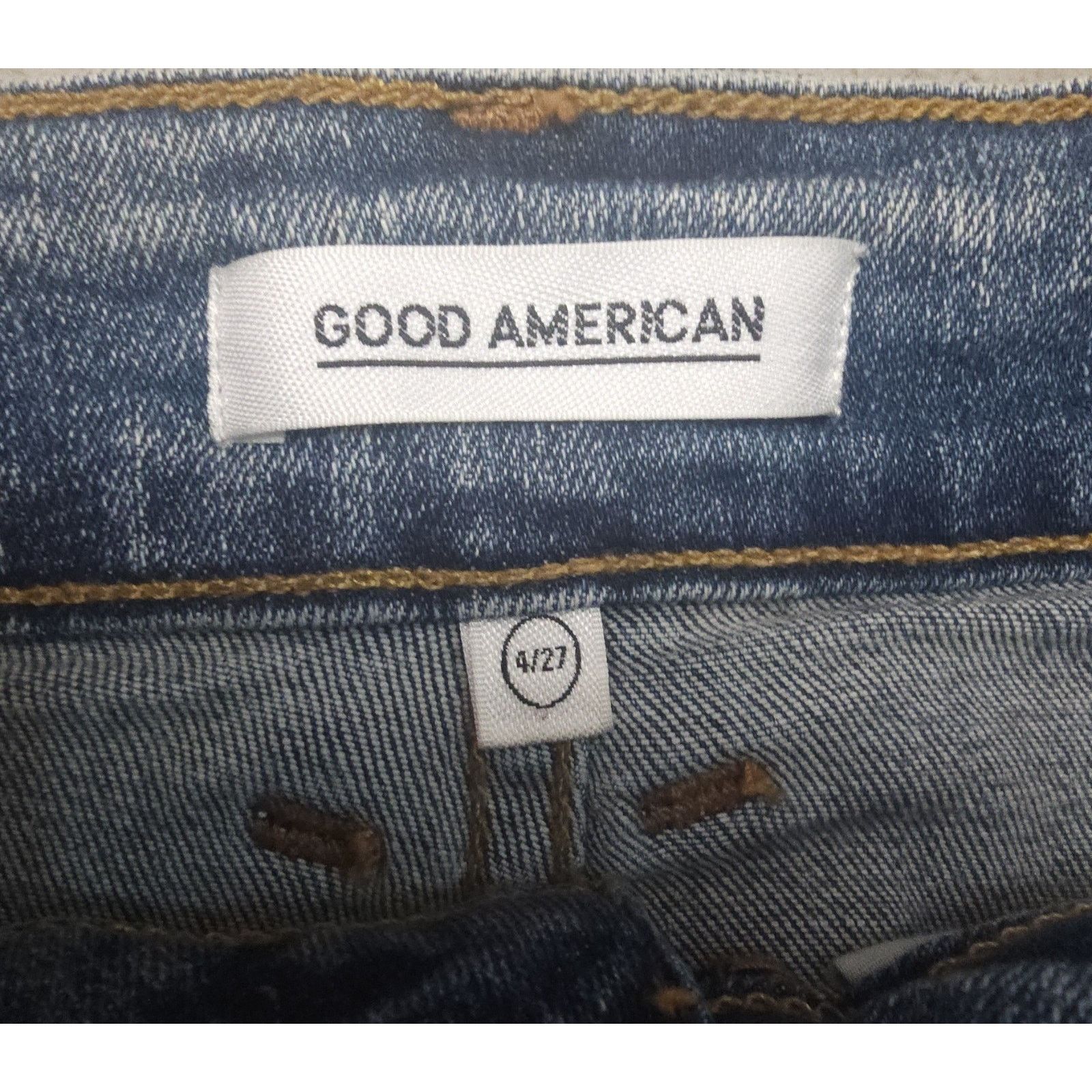 Good American Good American Button Fly High Rise Cutoff Frayed Hem 4/27 Size 27" / US 4 / IT 40 - 3 Thumbnail