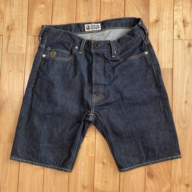 Bape BAPE Milo Embroidered Denim Shorts a bathing ape ★size S Size US 30 / EU 46 - 2 Thumbnail
