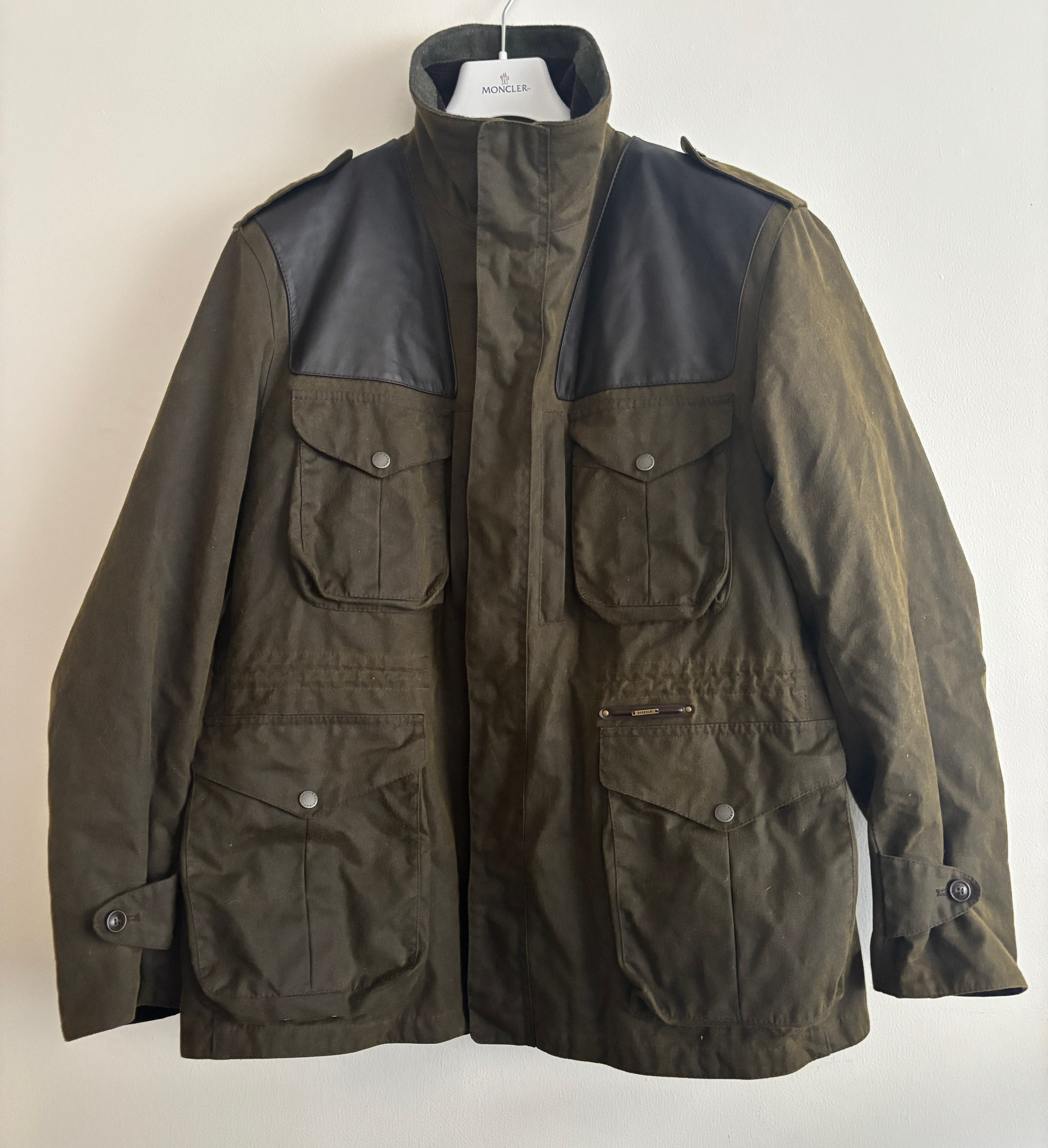 Barbour $1100 Supa Corbridge Waxed Cotton Jacket,Pile Lining L- XL Size US XL / EU 56 / 4 - 1 Thumbnail