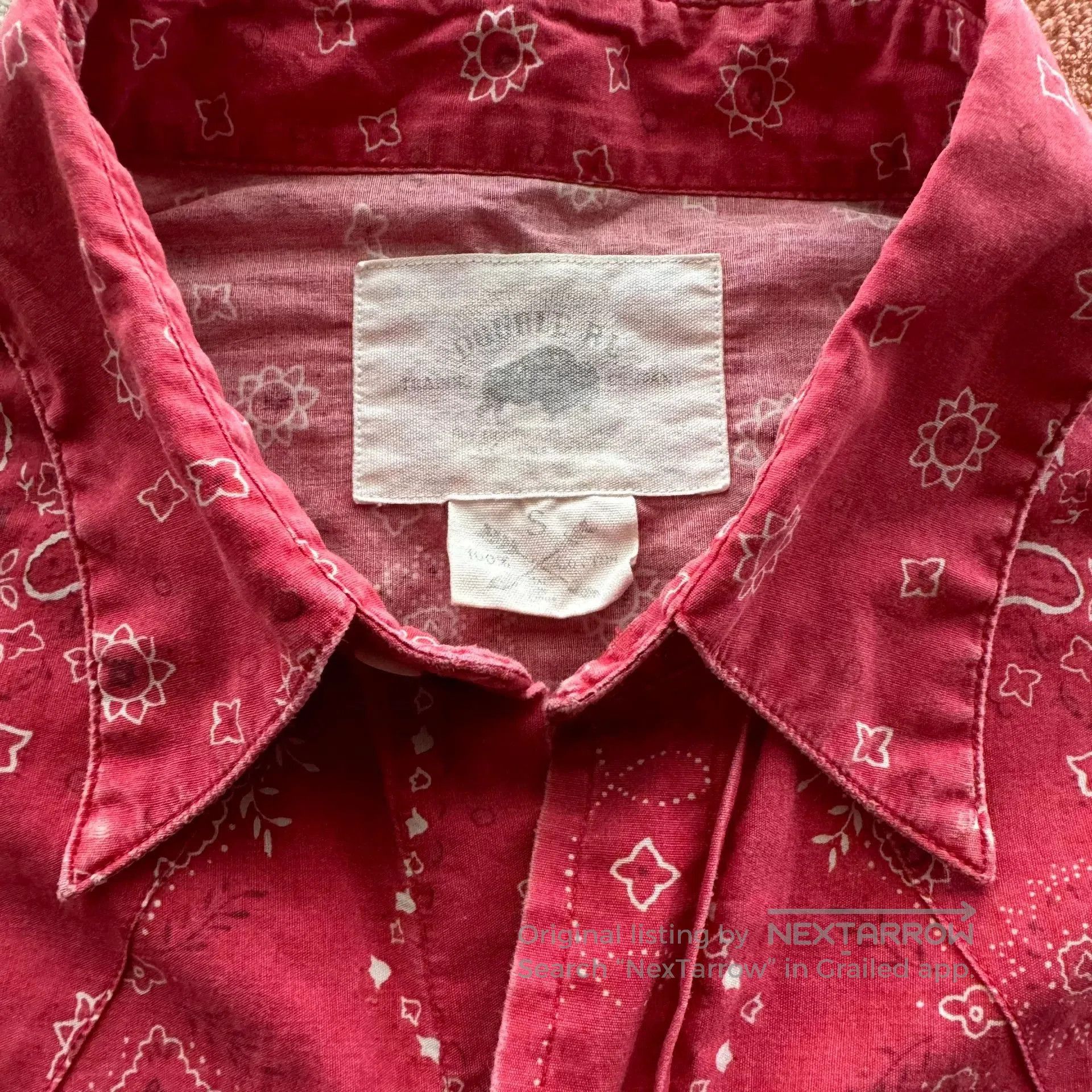 RRL Ralph Lauren RRL Red Bandana Western Shirt. Size US S / EU 44-46 / 1 - 4 Thumbnail