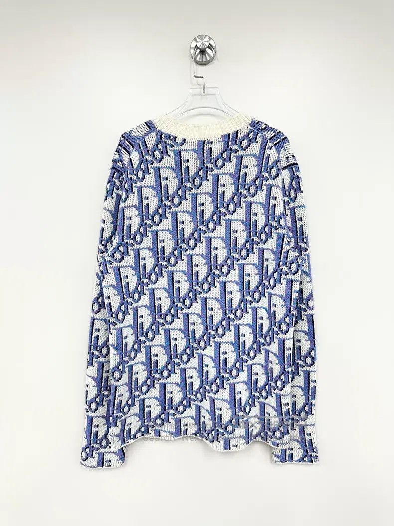 Dior Dior White and purple old flower full logo knitted sweater Size US XS / EU 42 / 0 - 2 Thumbnail