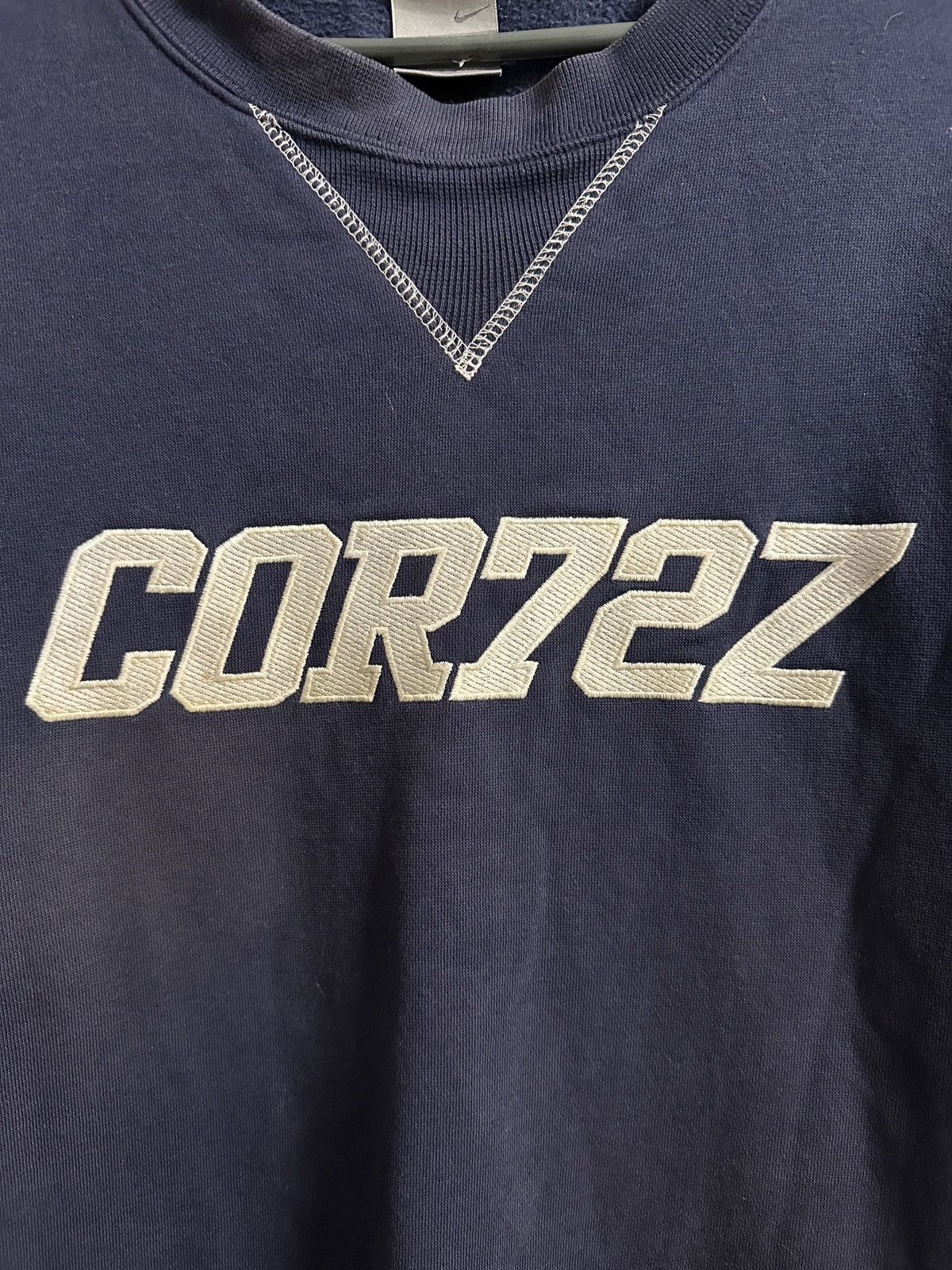 Nike Rare Vintage Sweatshirt Nike COR727 Small Swoosh Drill Y2K Size US XL / EU 56 / 4 - 2 Thumbnail