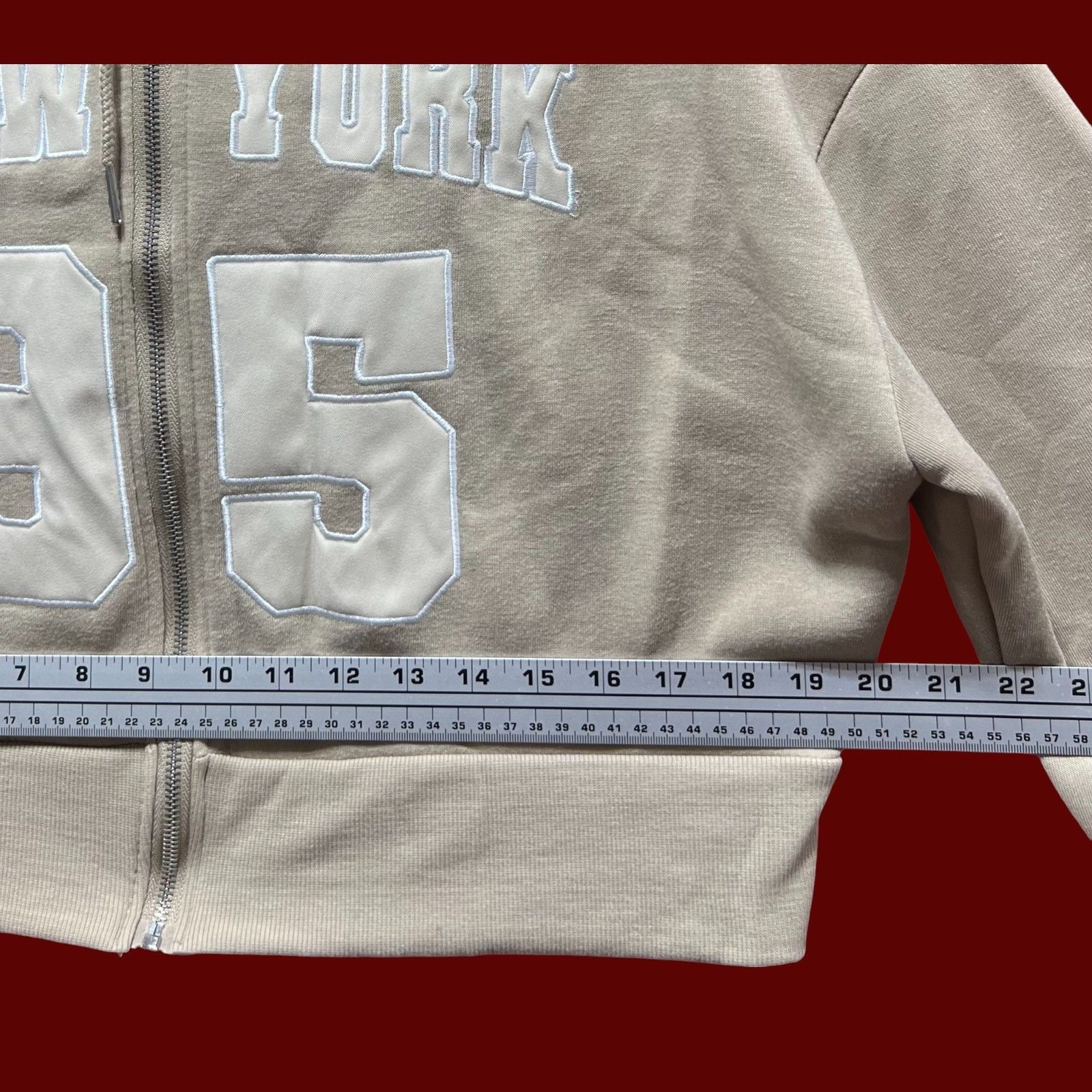 rue21 Rue 21 - Women's Long Sleeve Hooded Sweatshirt - Beige - Ext Size XL / US 12-14 / IT 48-50 - 4 Thumbnail