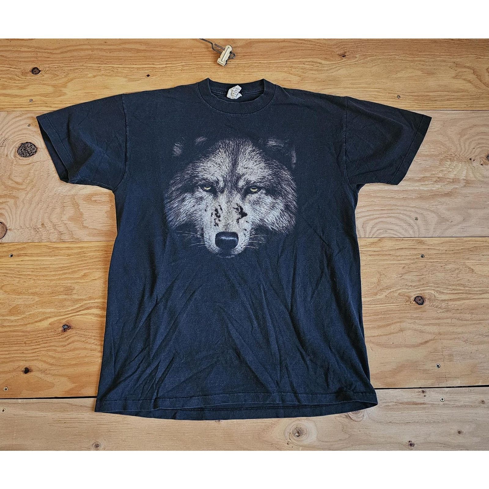 Other 90s Wolf Face Graphic Black Gray T-shirt L CMJ Sportswear Size US L / EU 52-54 / 3 - 1 Thumbnail