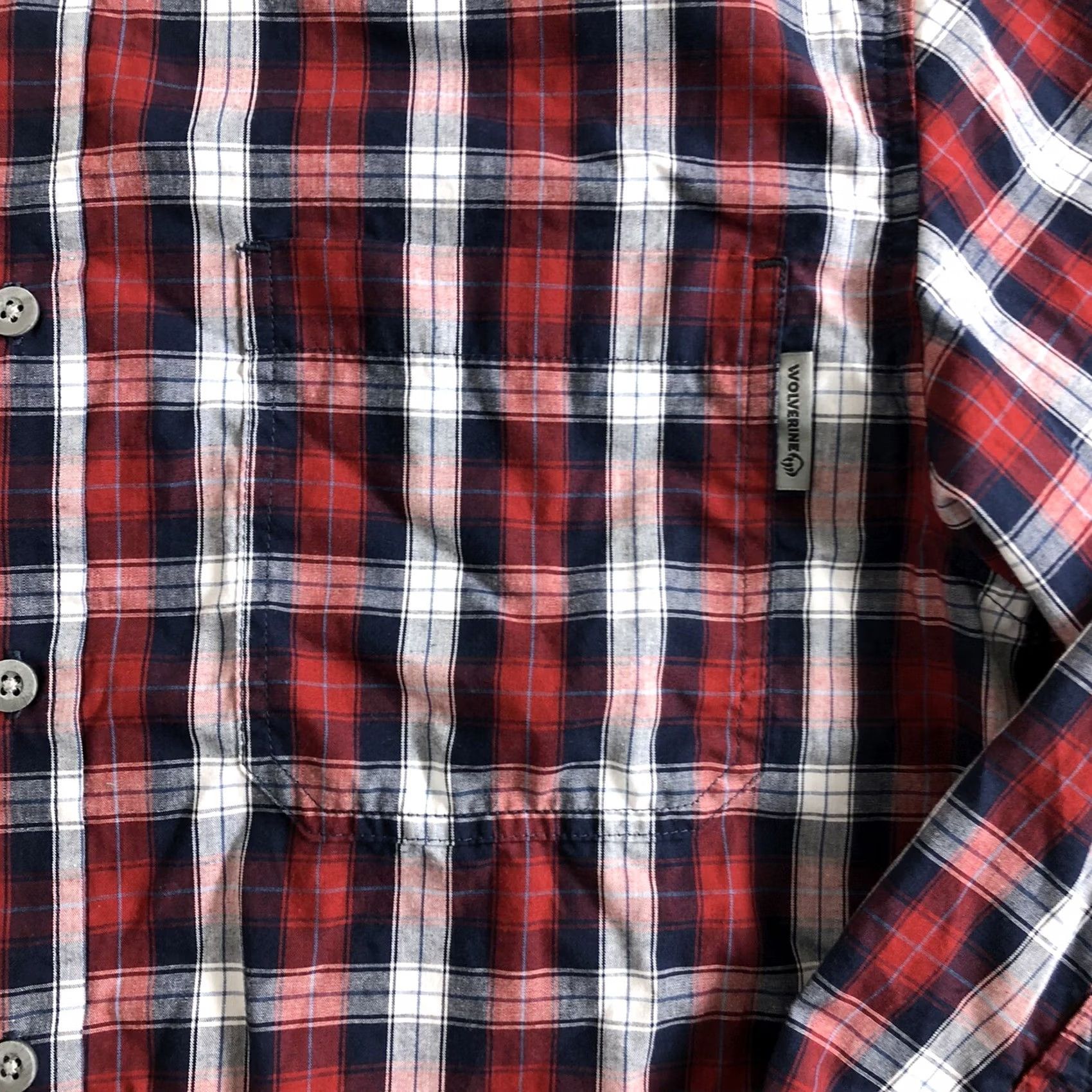 Vintage Wolverine Shirt Plaid Regular Fit Long Sleeve Button-Down Size Medium Red Mens Size US M / EU 48-50 / 2 - 3 Thumbnail