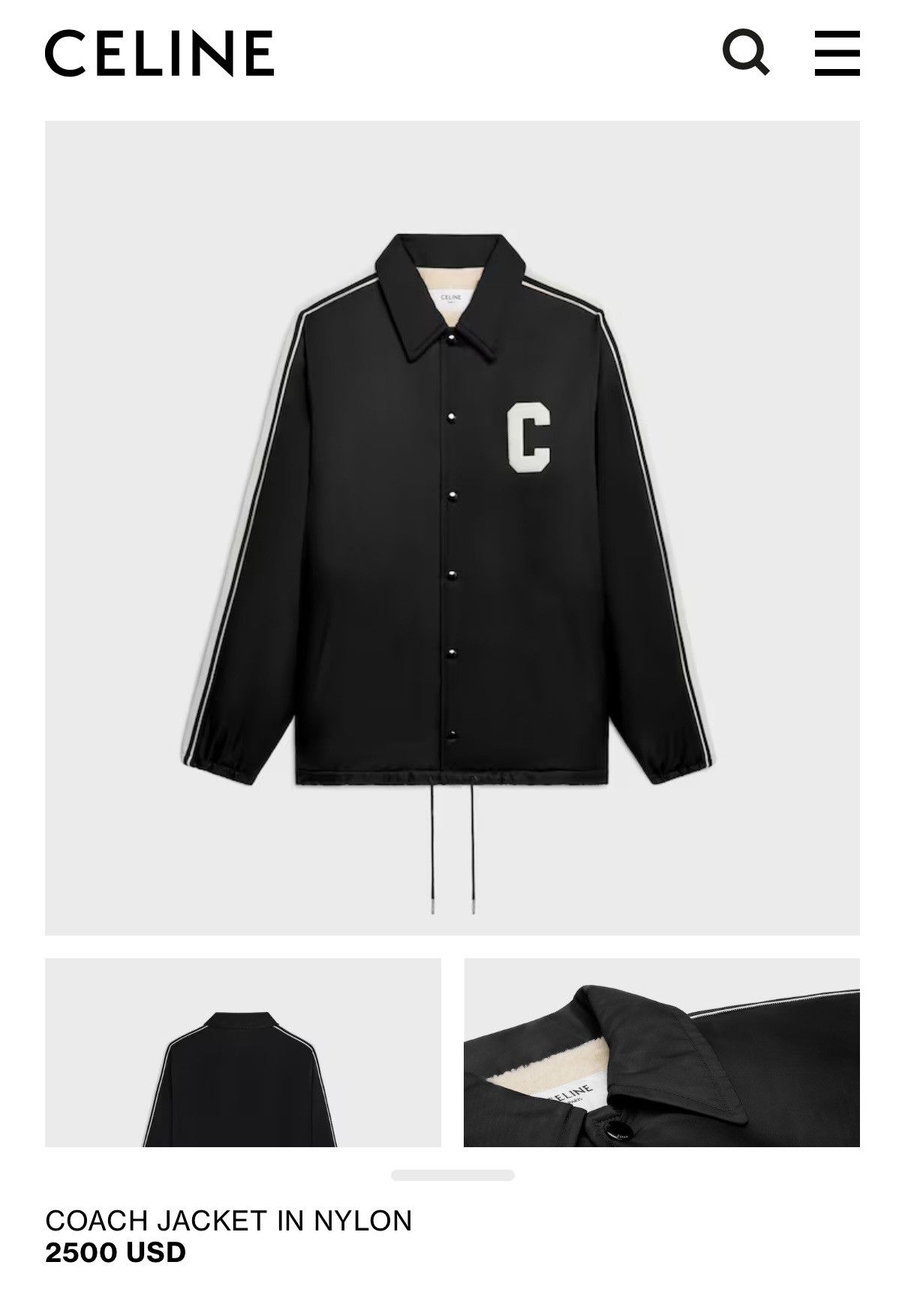 Celine $2.5k Celine coaches jacket C logo shearling lined jacket 50 Size US L / EU 52-54 / 3 - 2 Thumbnail
