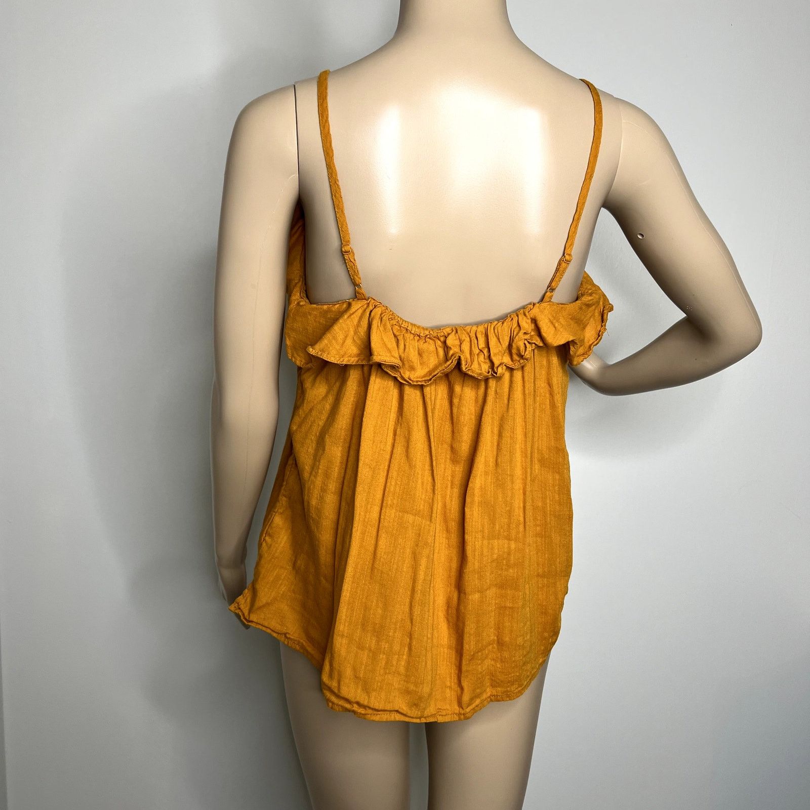 Old Navy Old Navy Orange Ruffle Tank Top Size M / US 6-8 / IT 42-44 - 3 Thumbnail