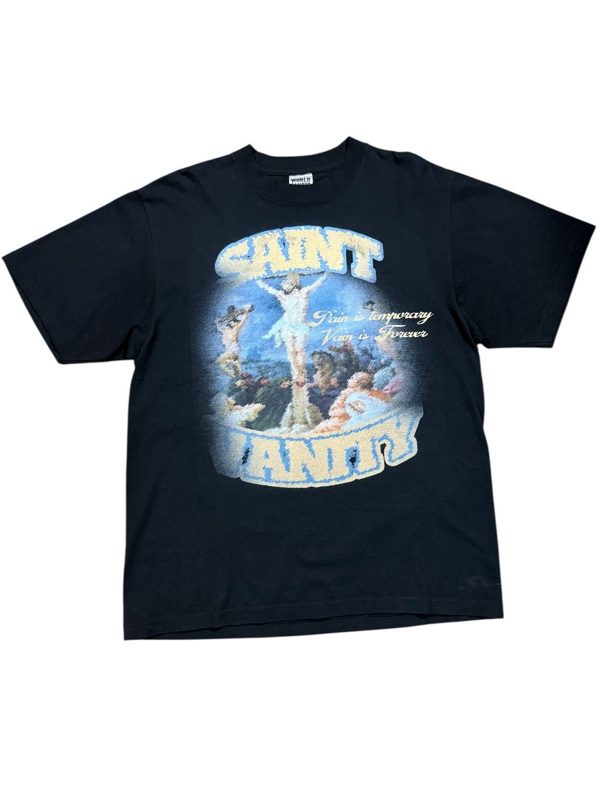 Saint Vanity Blurry Cross Tee ‘Black’ - Men’s Size L