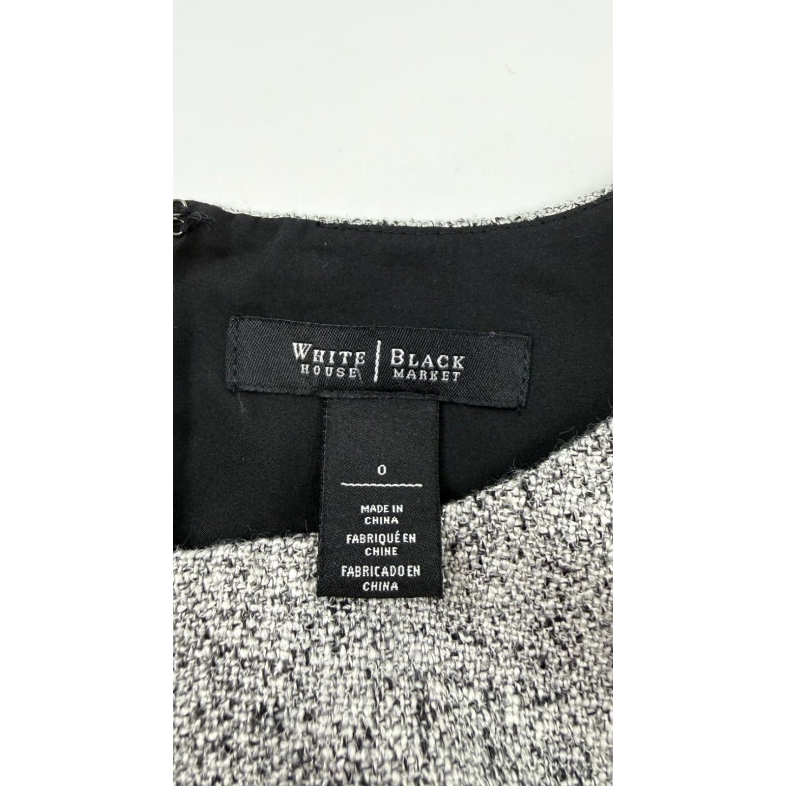 White House Black Market White House Black Market Dress Womens 0 Gray Tweed Sleeveless Sheath Work Office Size XS / US 0-2 / IT 36-38 - 2 Thumbnail