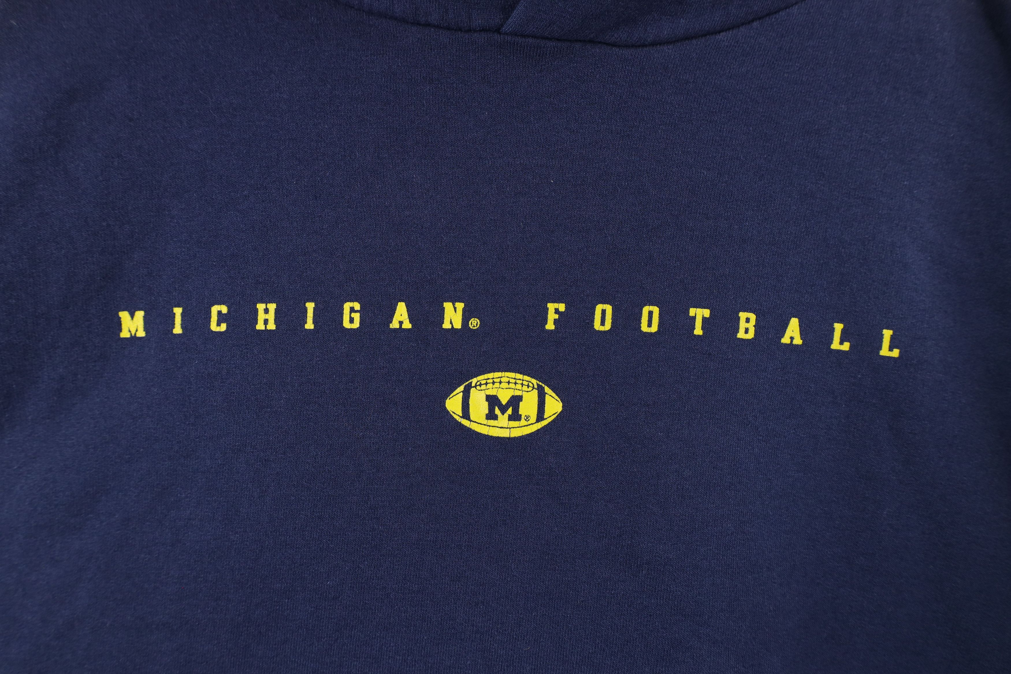 Champion × Vintage Vintage 90s Champion University of Michigan Football Hoodie Size US L / EU 52-54 / 3 - 7 Thumbnail