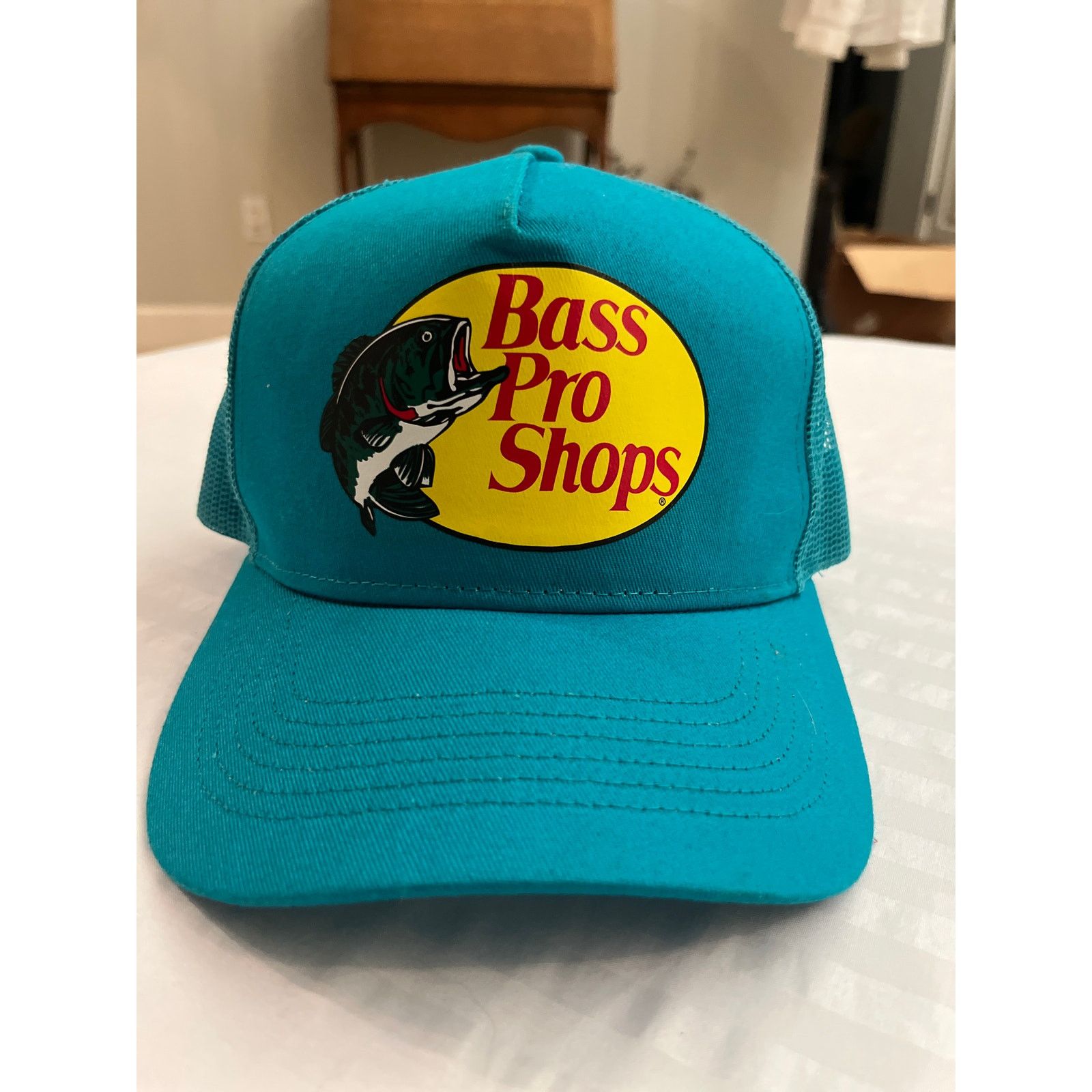 Bass Pro Shops Bass Pro Shops Mesh Trucker Hat Teal Snapback Size ONE SIZE - 1 Thumbnail