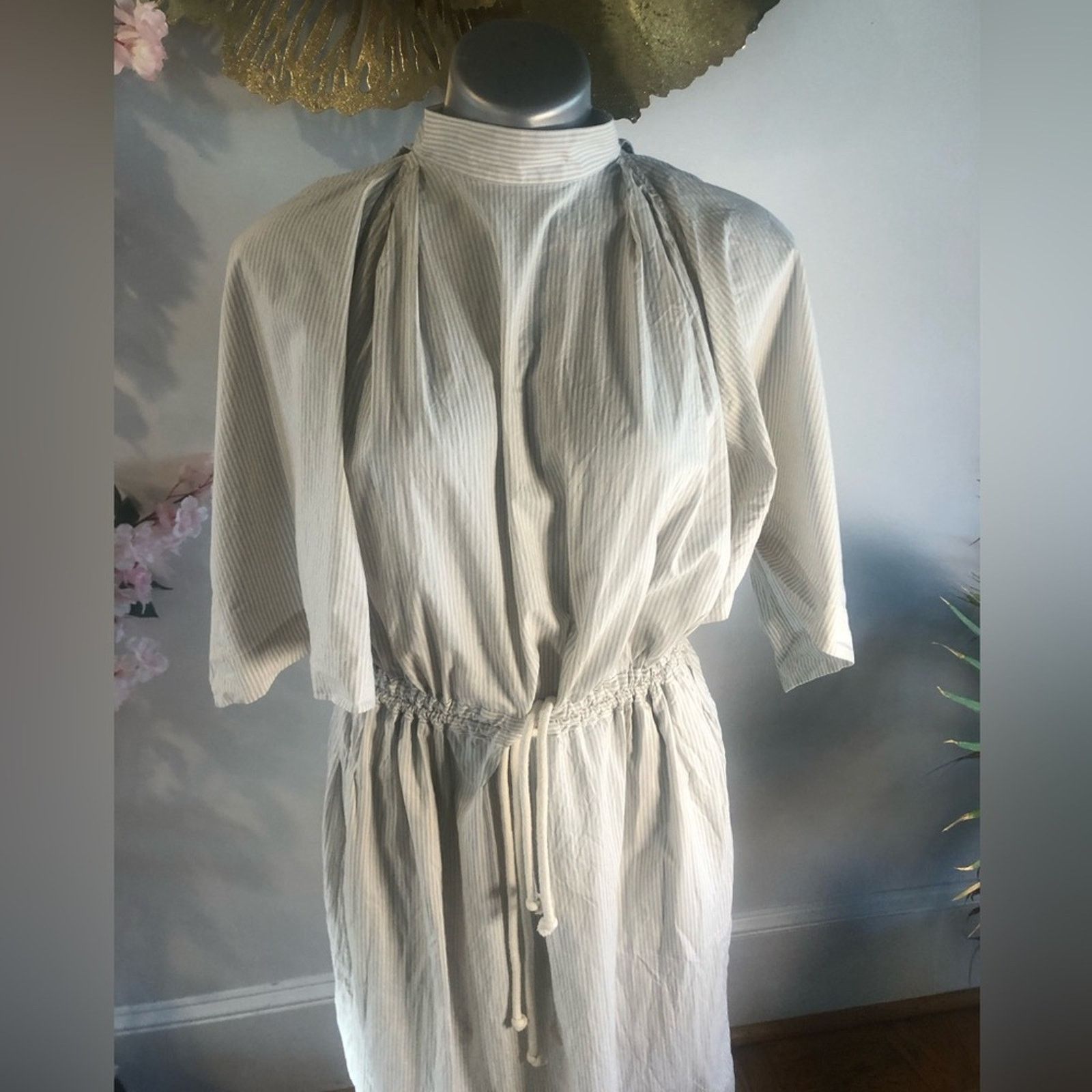 Lemaire Dress cotton striped Designer Lemaire Size S / US 4 / IT 40 - 4 Thumbnail