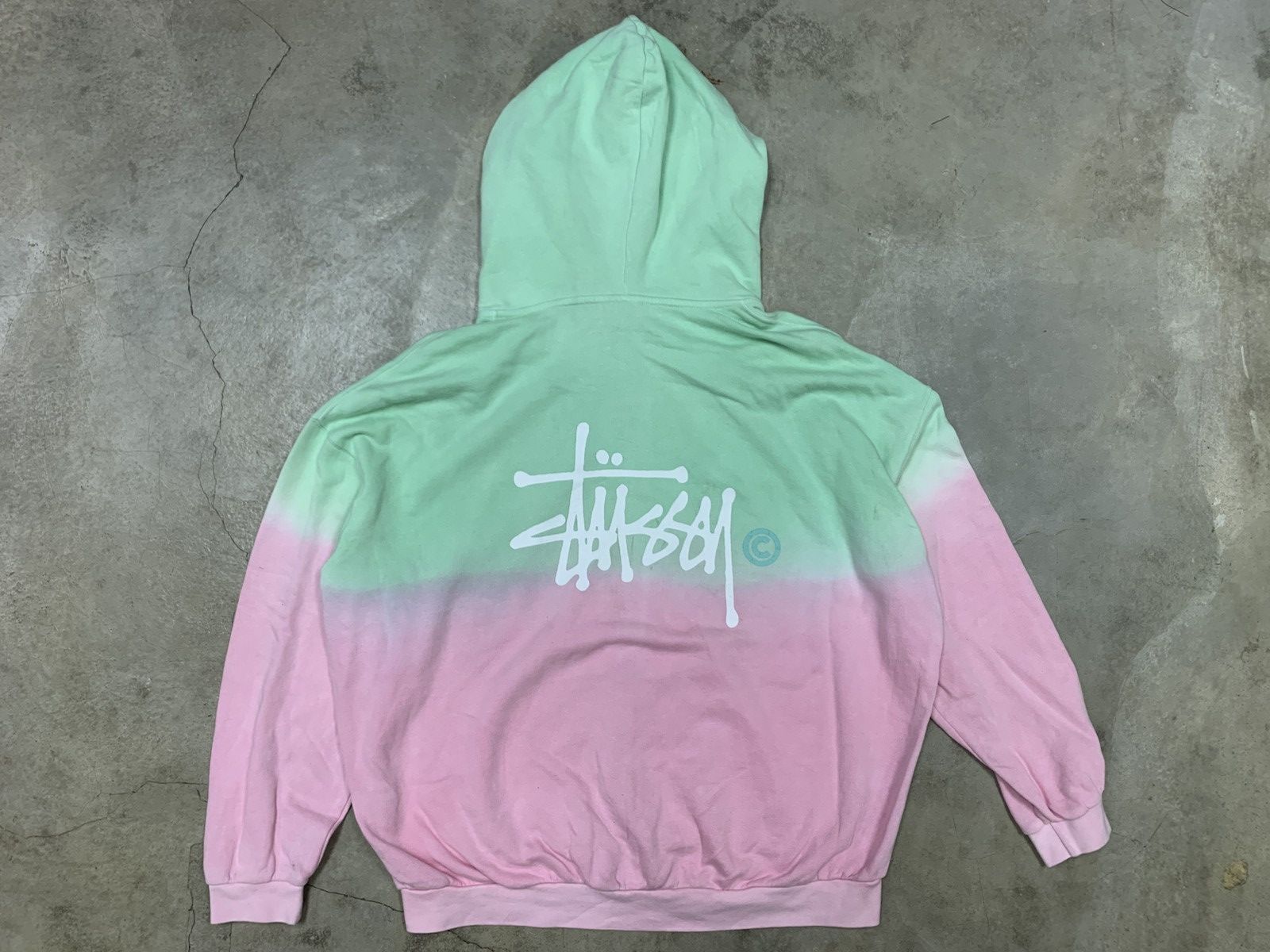 Stussy Stussy Distressed Stock Tie Die Lilac Baggy Hoodie Size US XXL / EU 58 / 5 - 1 Thumbnail