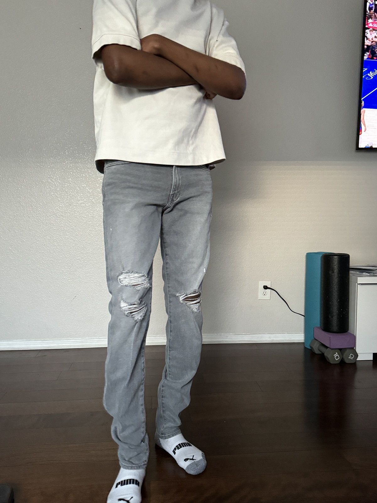 image of Joes Joe’S “The Dean” Kinetic Skinny Jeans in Grey, Men's (Size 32)