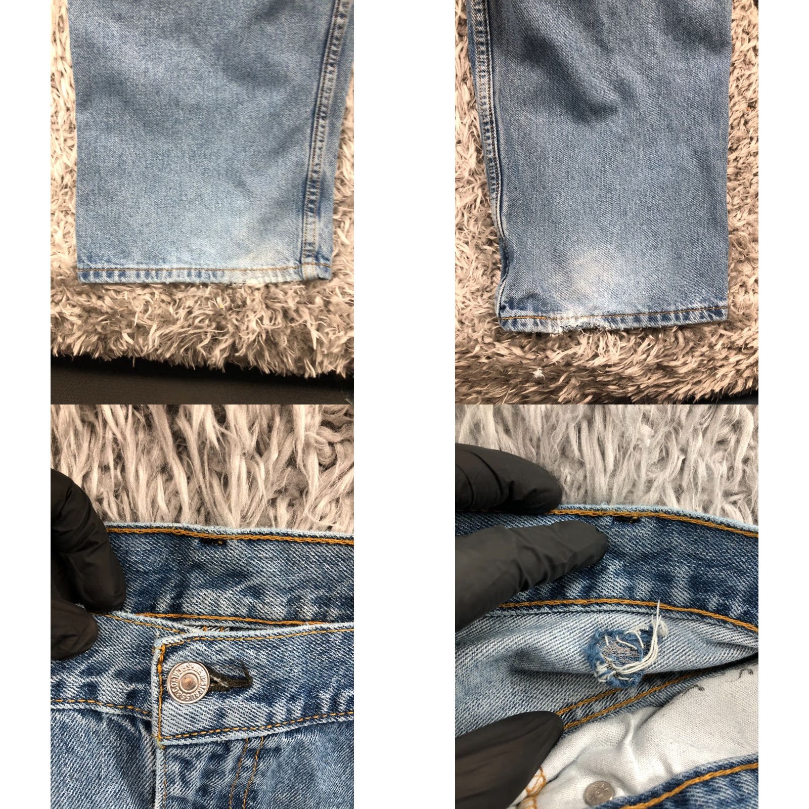 Levi's Levi's 505 Jeans Mens Regular Straight Denim Blue 46x32 Mid Rise 46 Waist 32 Inseam 5-Pocket Size US 30 / EU 46 - 8 Thumbnail