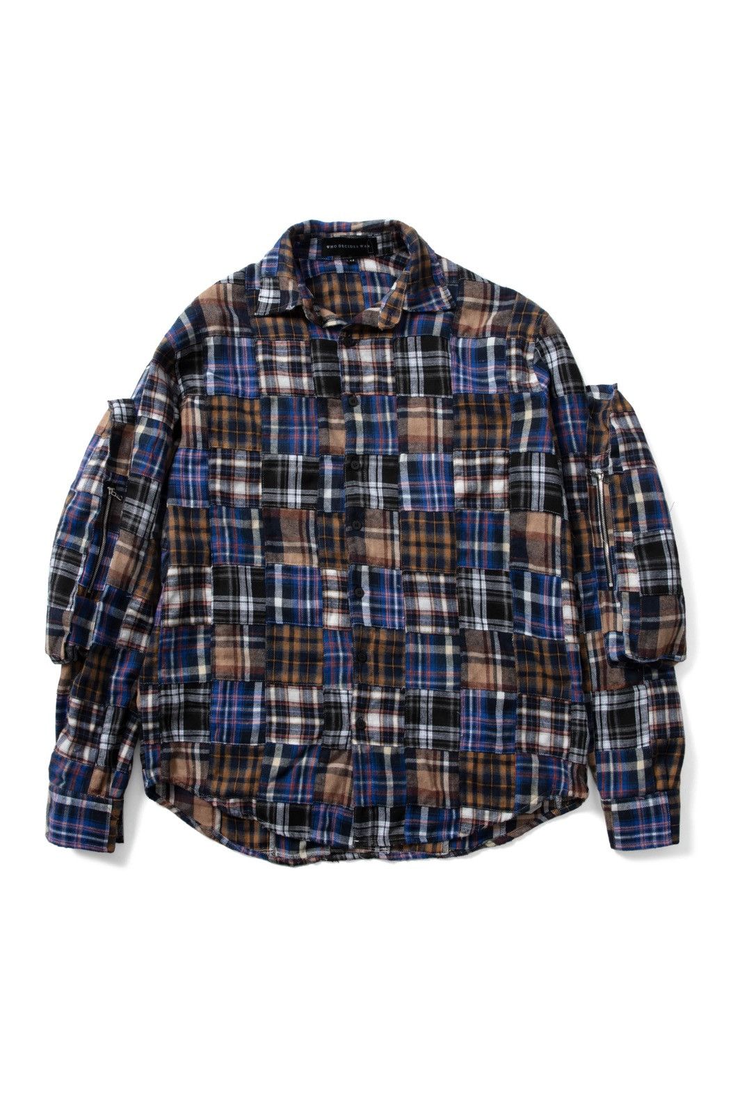 Who Decides War Multi Plaid Pocket Flannel